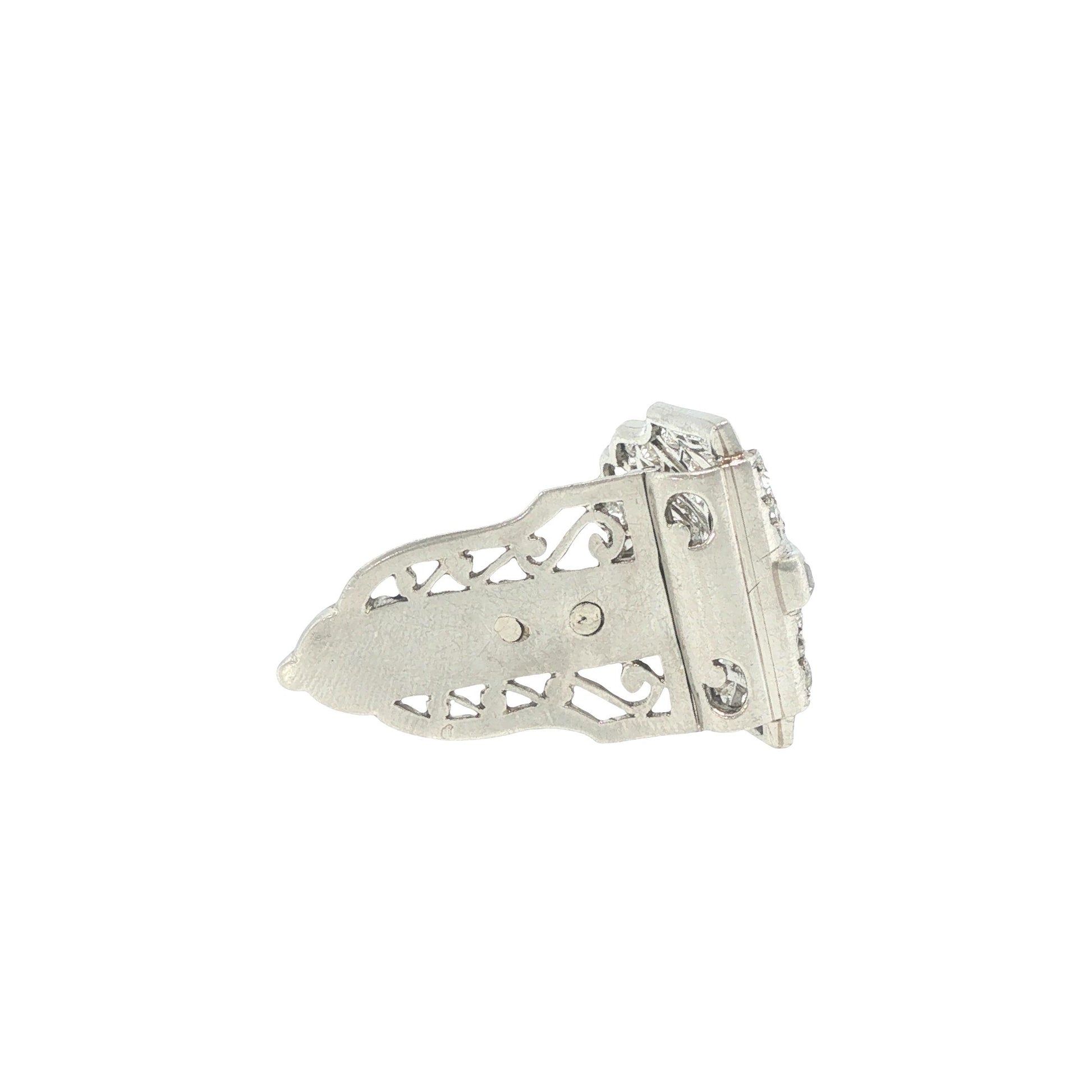Art Deco Platinum Diamond Clip