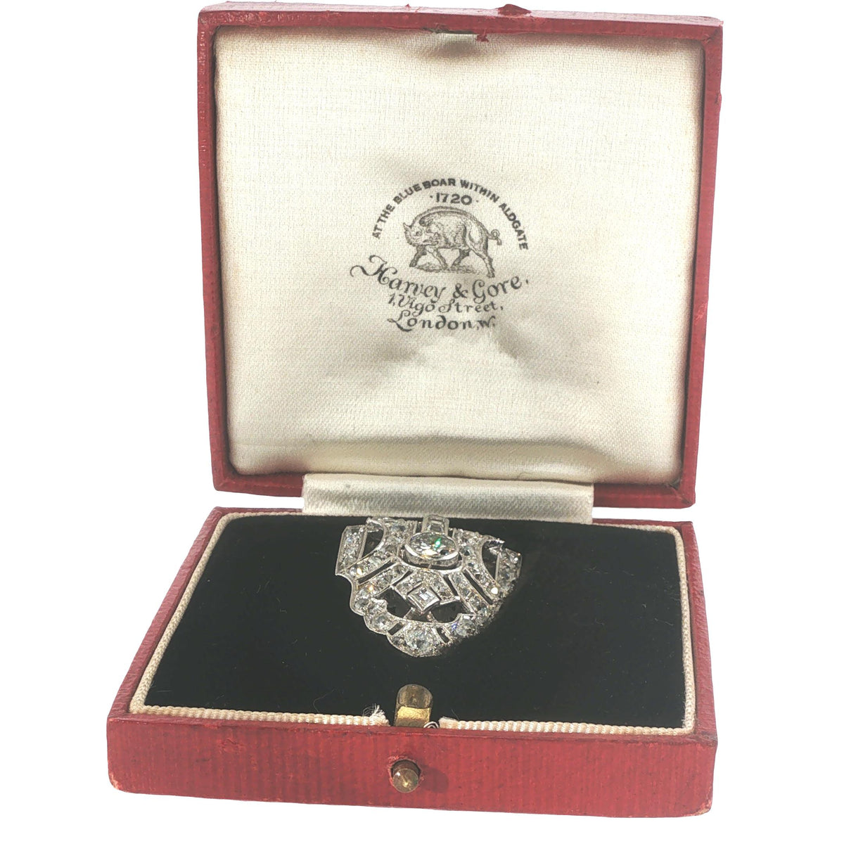 Art Deco Platinum Diamond Clip
