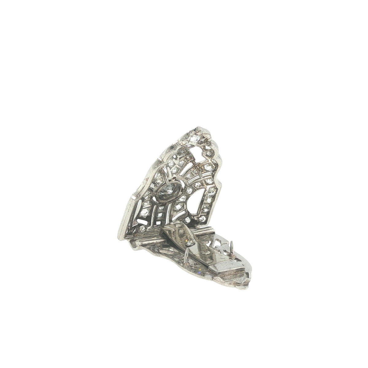 Art Deco Platinum Diamond Clip
