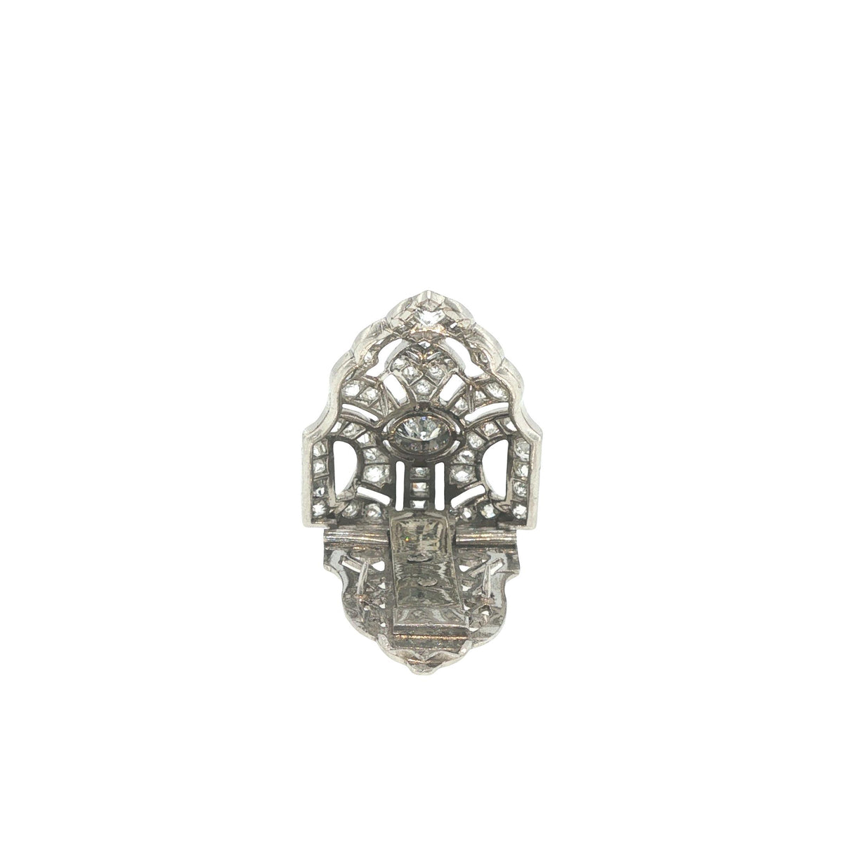 Art Deco Platinum Diamond Clip