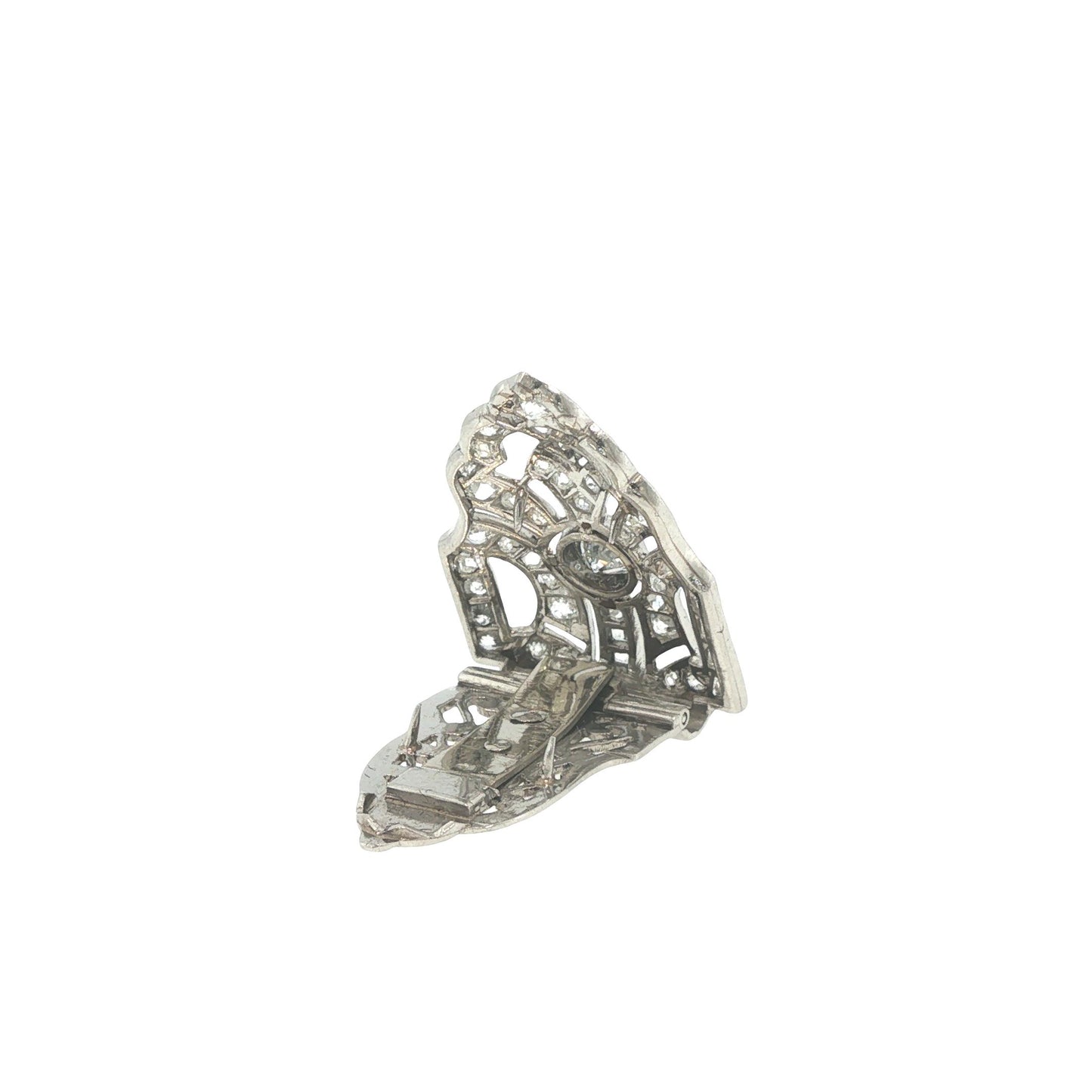 Art Deco Platinum Diamond Clip
