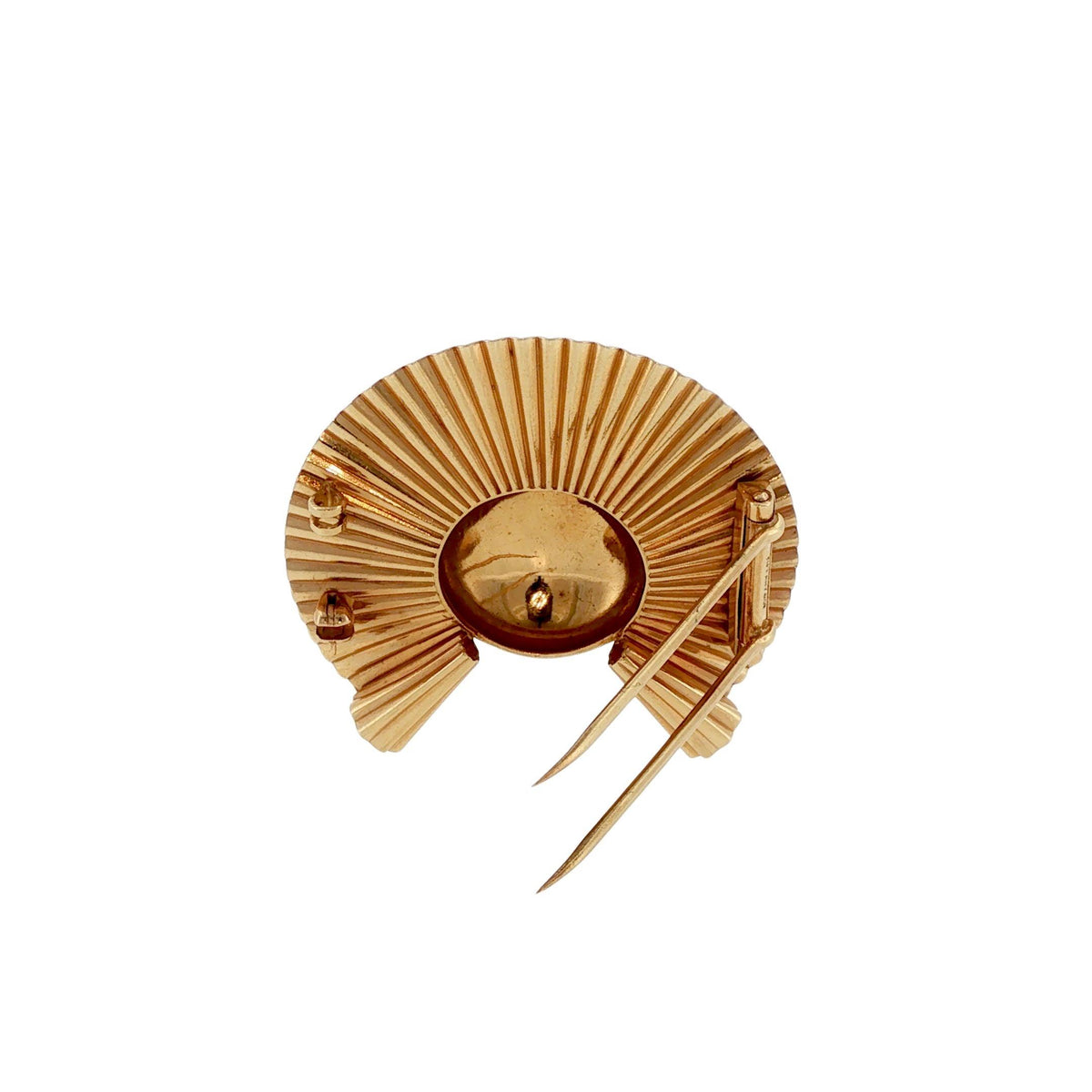 Retro Tiffany & Co. George Schuler 14K Gold Sunburst Brooch Pendant