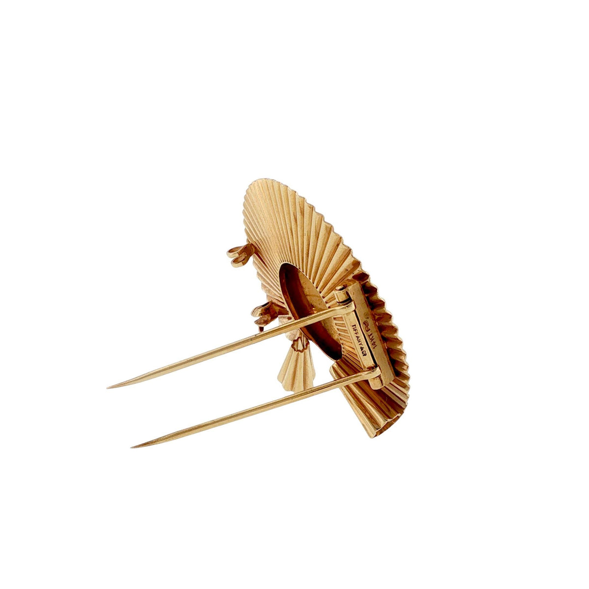 Retro Tiffany & Co. George Schuler 14K Gold Sunburst Brooch Pendant