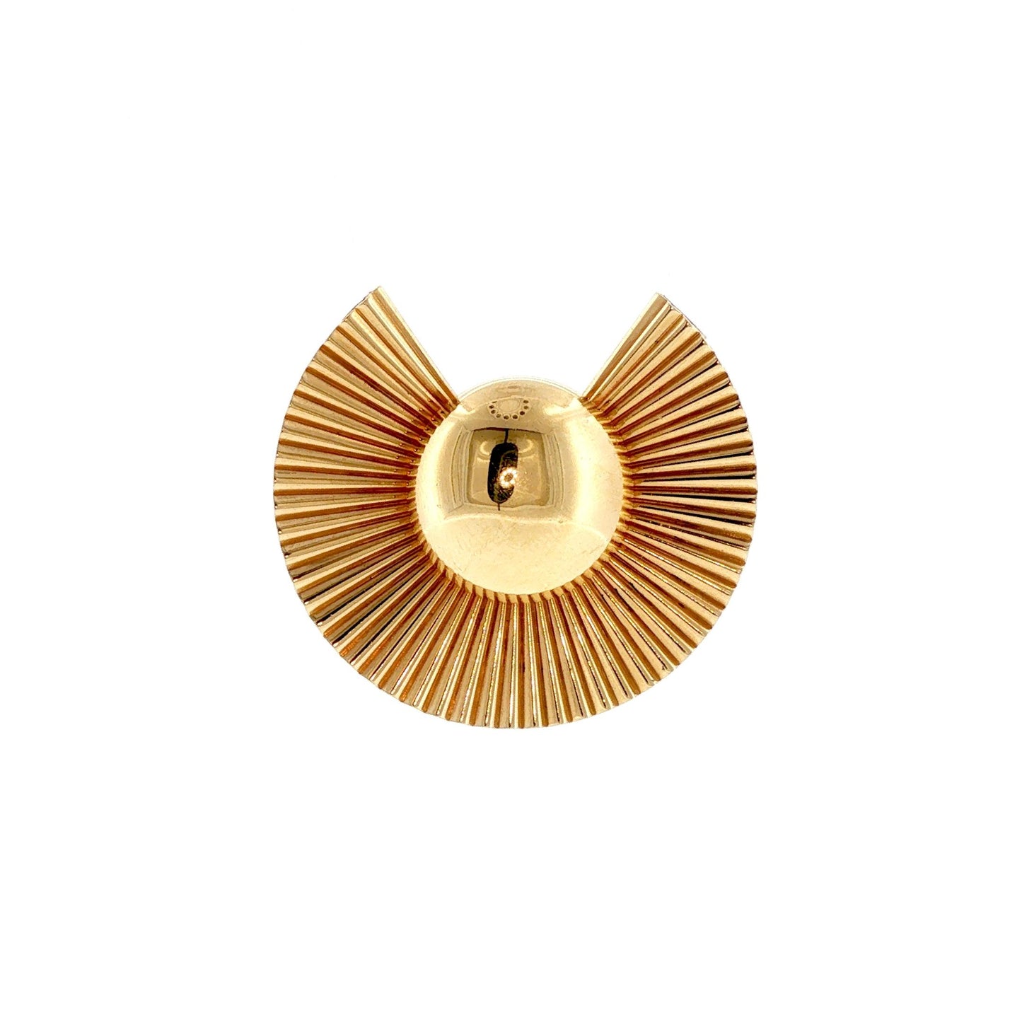 Retro Tiffany & Co. George Schuler 14K Gold Sunburst Brooch Pendant