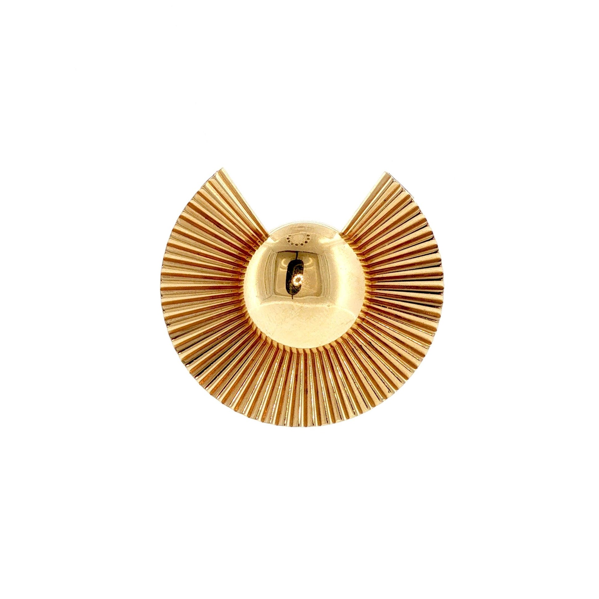 Retro Tiffany & Co. George Schuler 14K Gold Sunburst Brooch Pendant