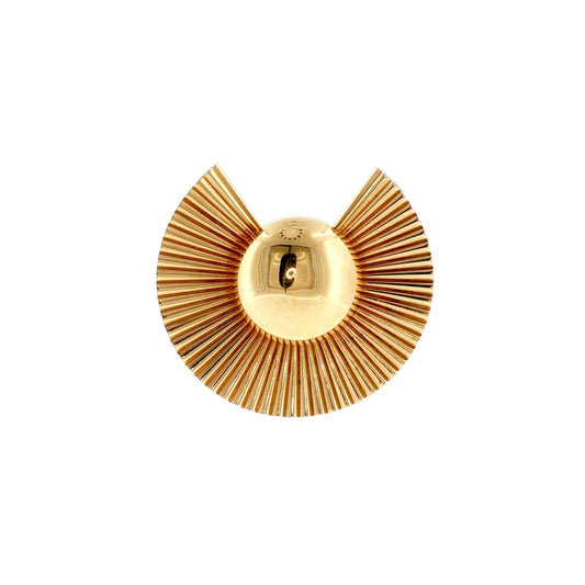 Retro Tiffany & Co. George Schuler 14K Gold Sunburst Brooch Pendant