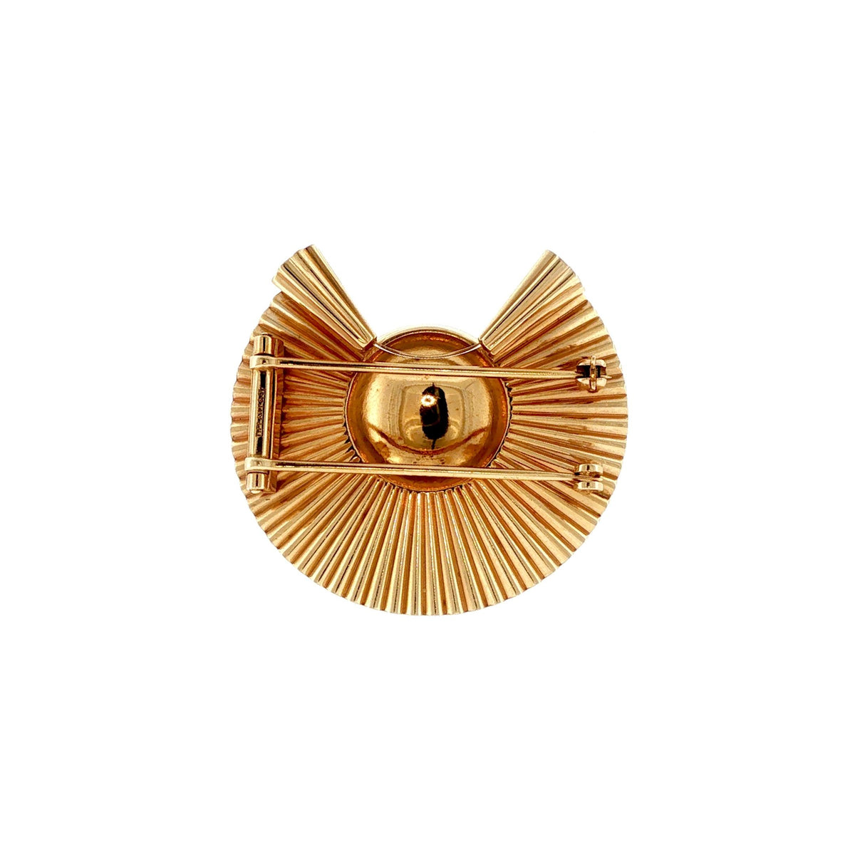 Retro Tiffany & Co. George Schuler 14K Gold Sunburst Brooch Pendant