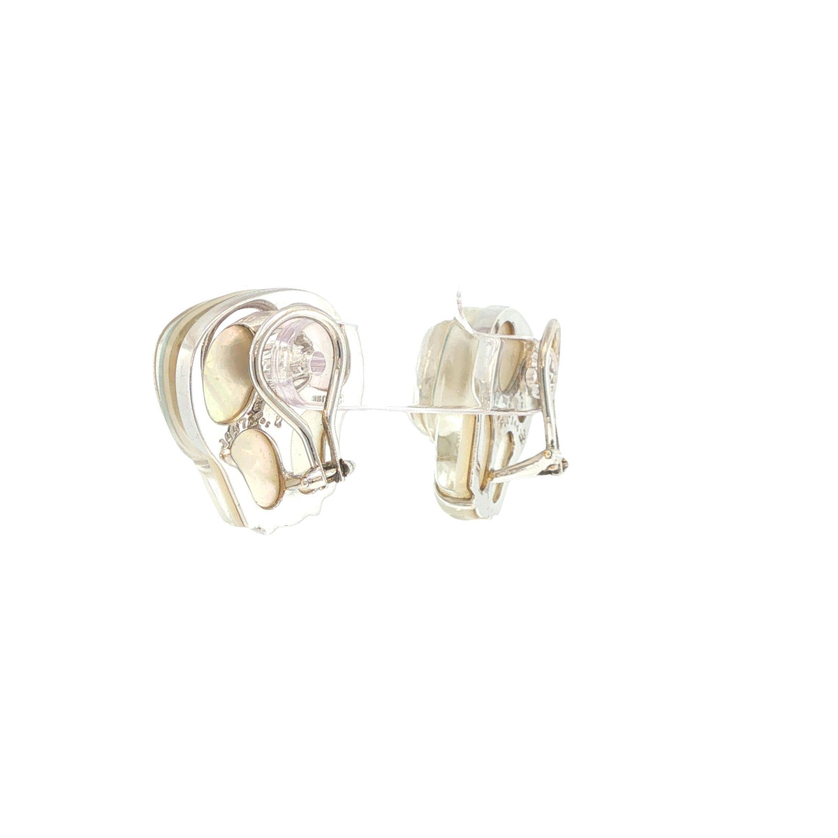Seaman Schepps 18K White Gold Aquamarine & Rock Crystal Earrings