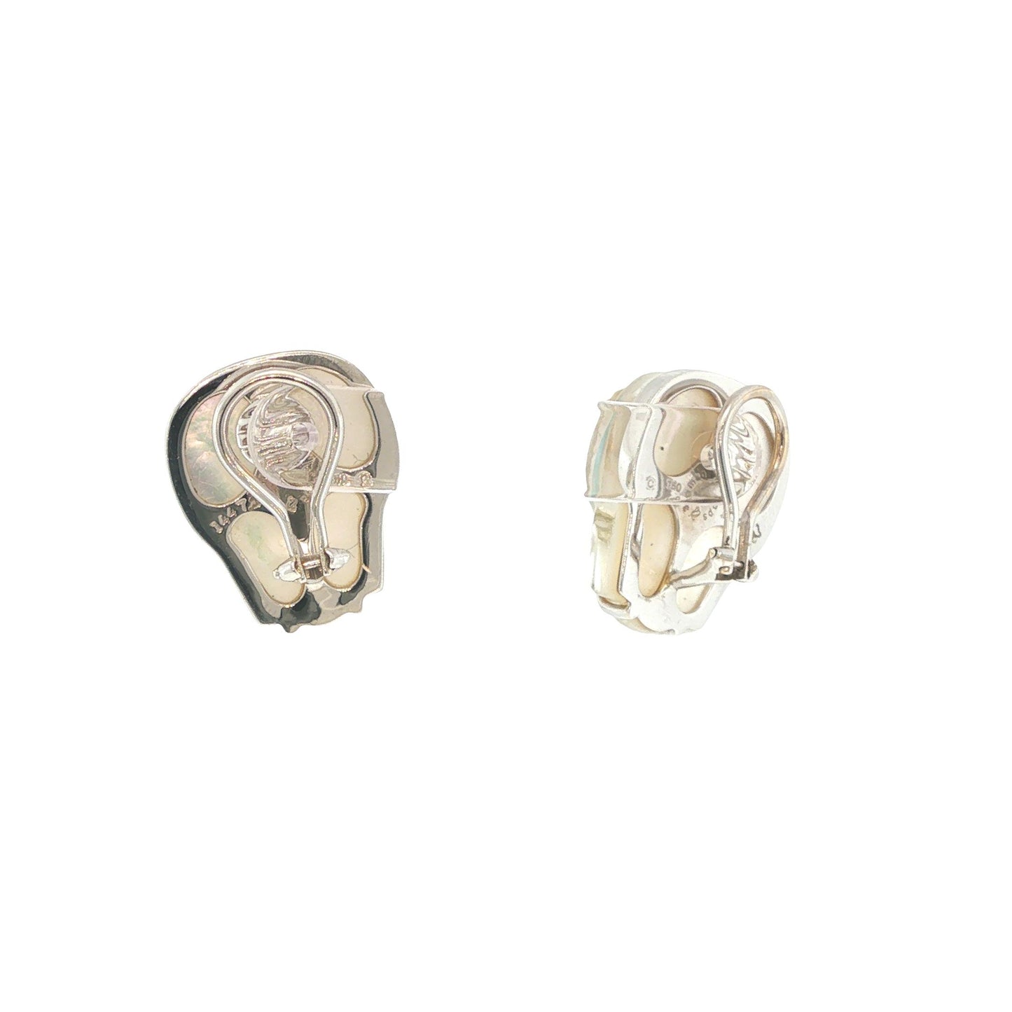 Seaman Schepps 18K White Gold Aquamarine & Rock Crystal Earrings