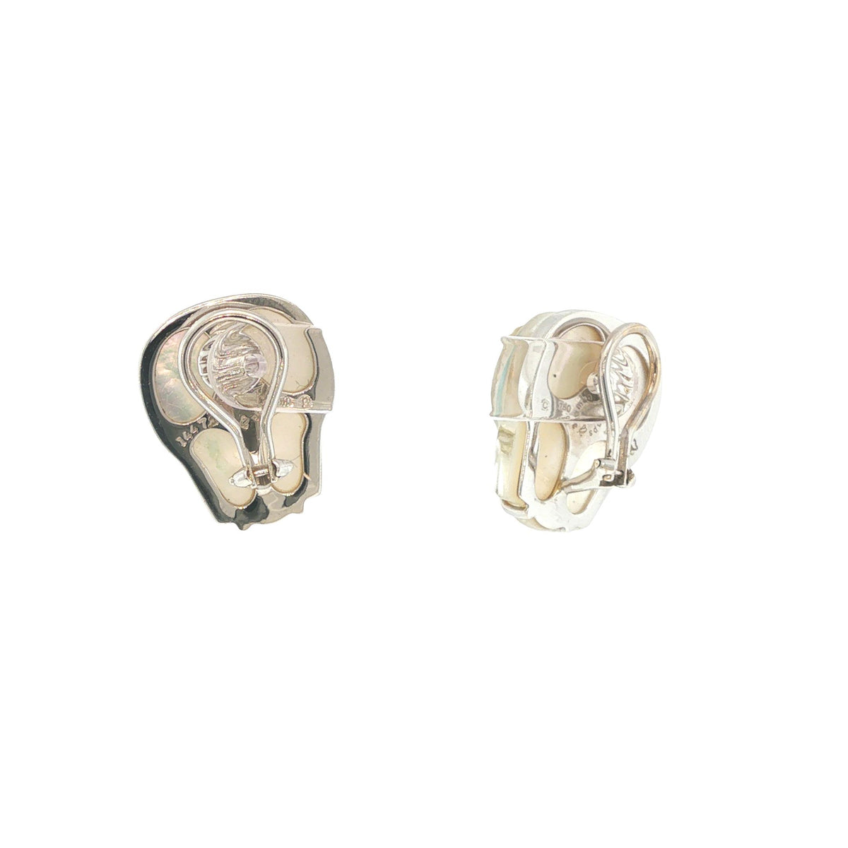 Seaman Schepps 18K White Gold Aquamarine & Rock Crystal Earrings
