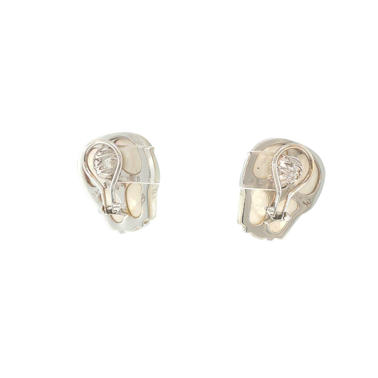 Seaman Schepps 18K White Gold Aquamarine & Rock Crystal Earrings