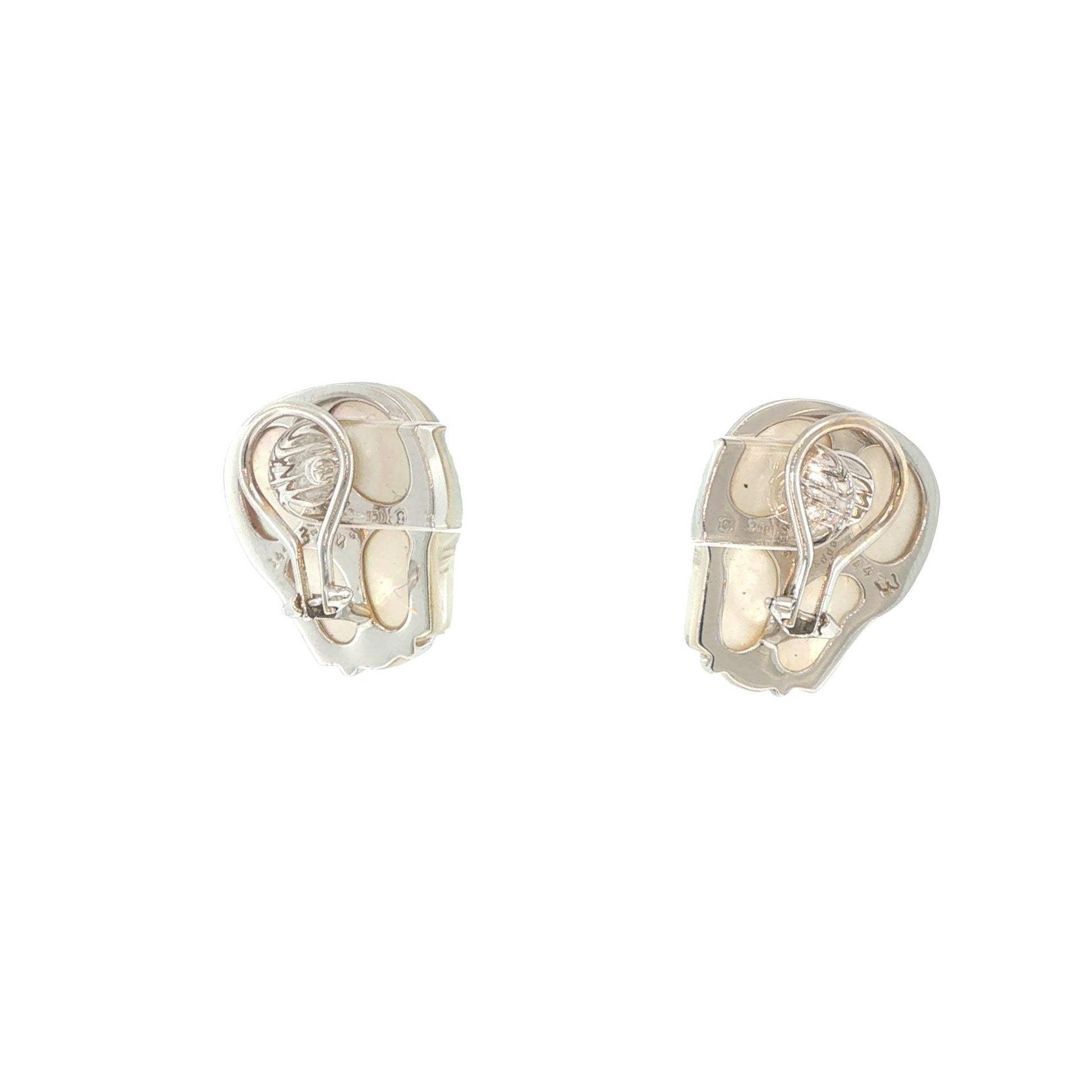 Seaman Schepps 18K White Gold Aquamarine & Rock Crystal Earrings