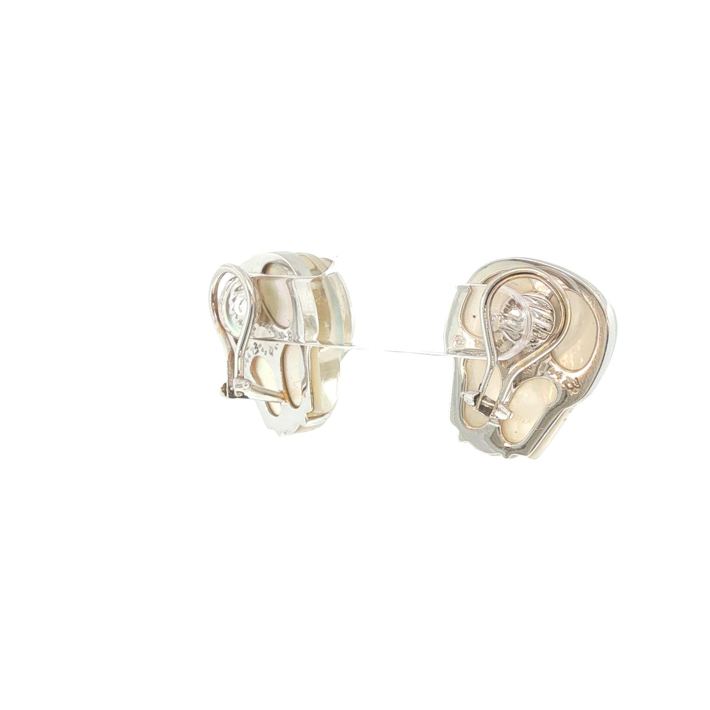 Seaman Schepps 18K White Gold Aquamarine & Rock Crystal Earrings