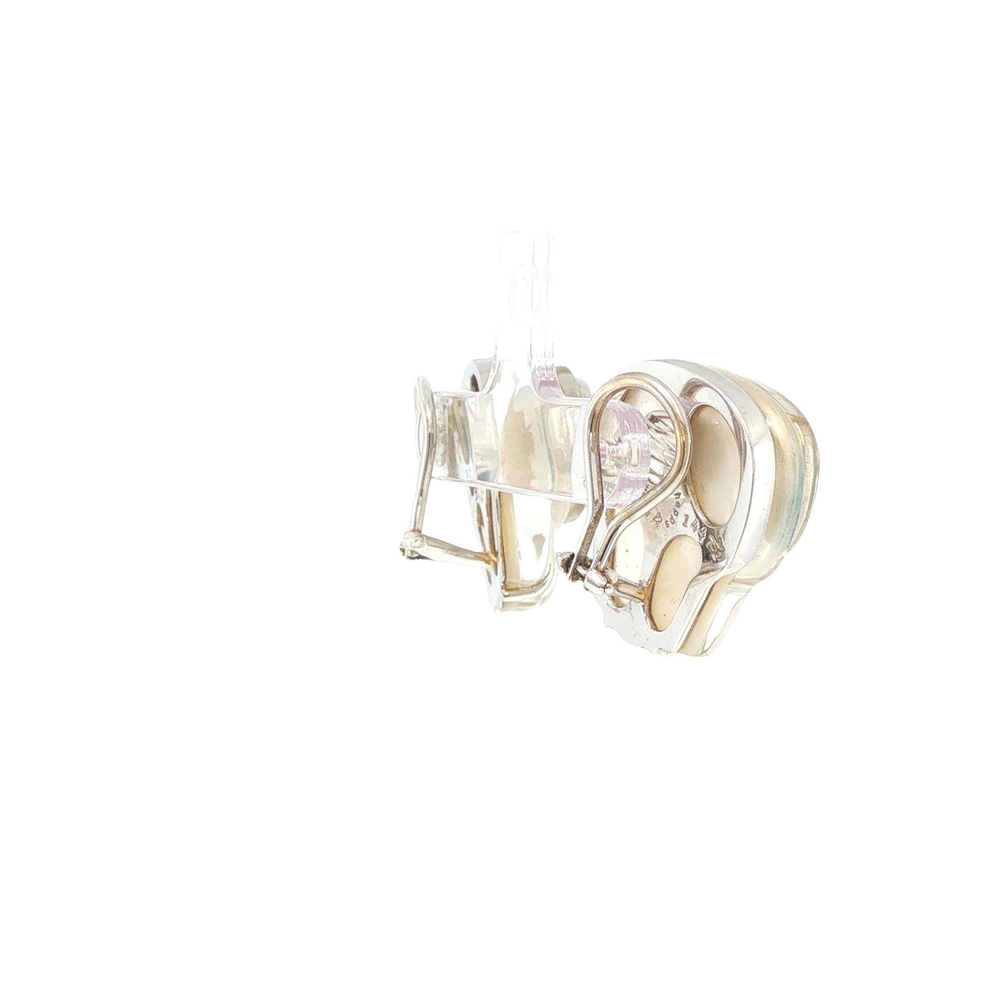 Seaman Schepps 18K White Gold Aquamarine & Rock Crystal Earrings