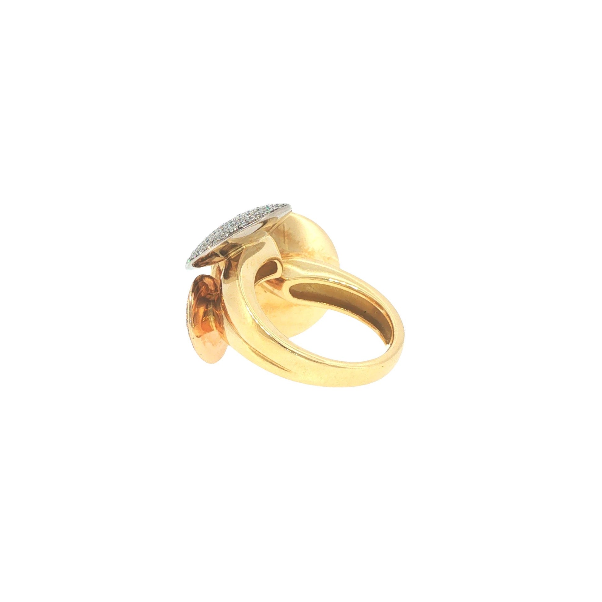 Cartier France Diamond Pave Disc Ring