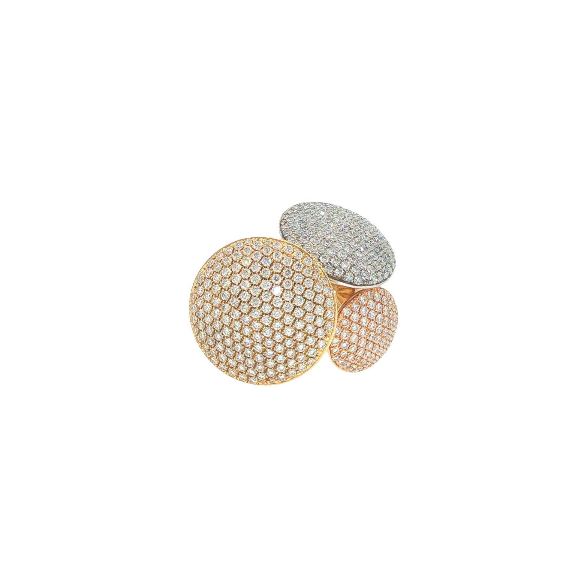 Cartier France Diamond Pave Disc Ring