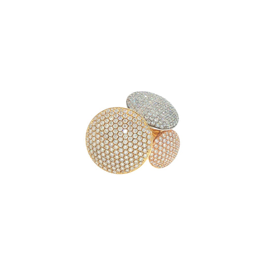 Cartier France Diamond Pave Disc Ring