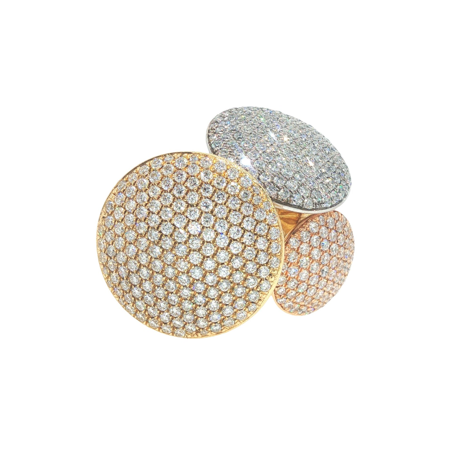 Cartier France Diamond Pave Disc Ring