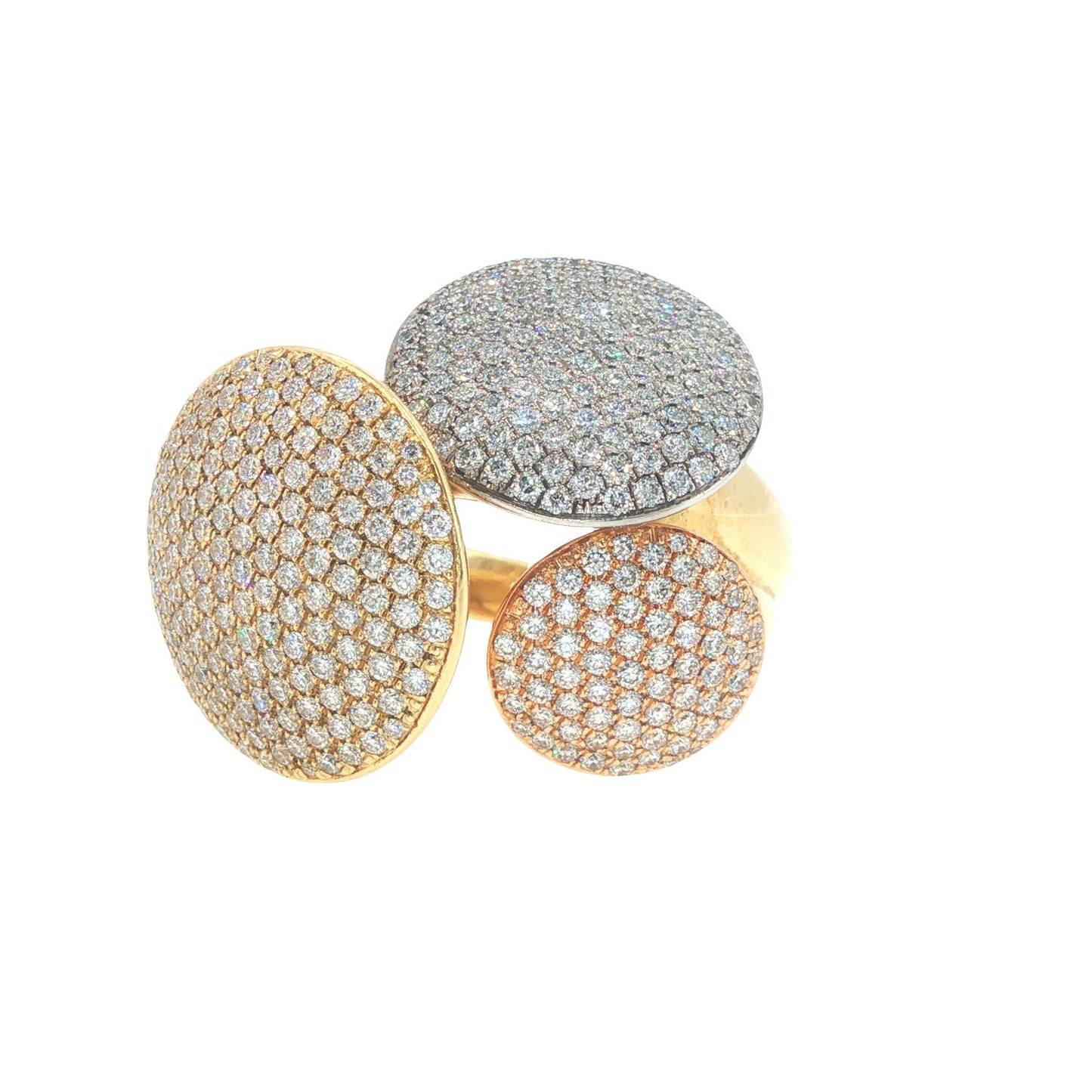 Cartier France Diamond Pave Disc Ring