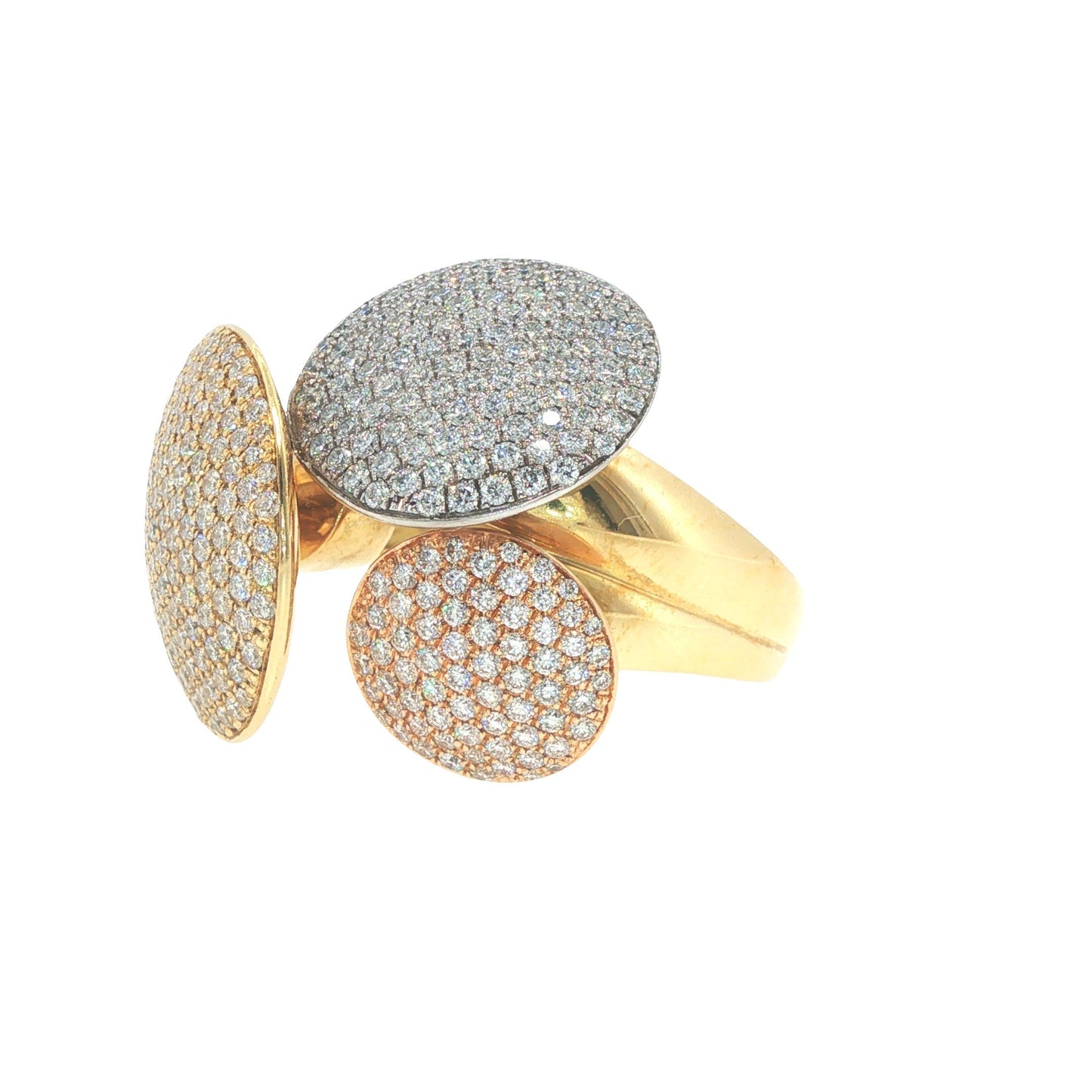 Cartier France Diamond Pave Disc Ring