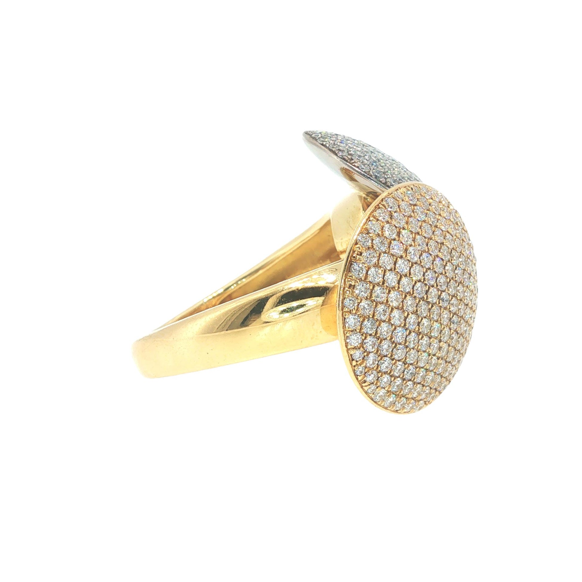 Cartier France Diamond Pave Disc Ring