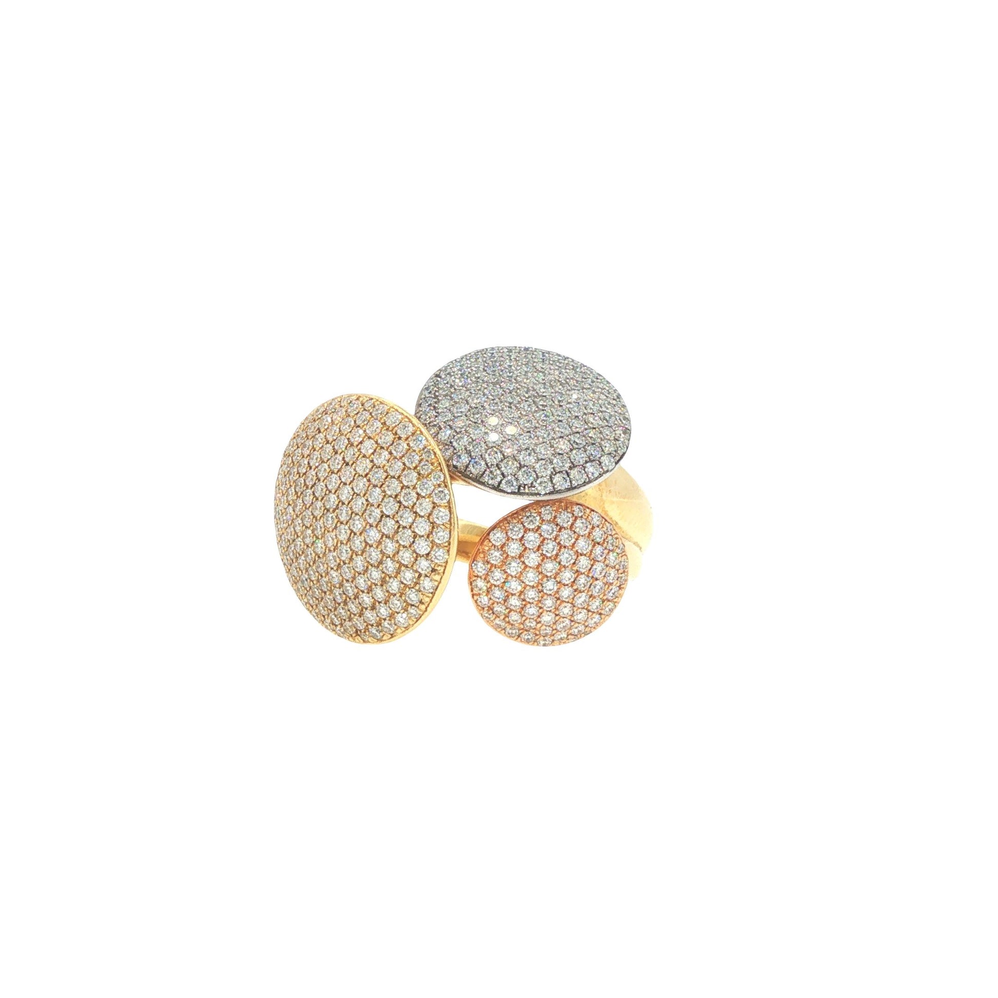 Cartier France Diamond Pave Disc Ring
