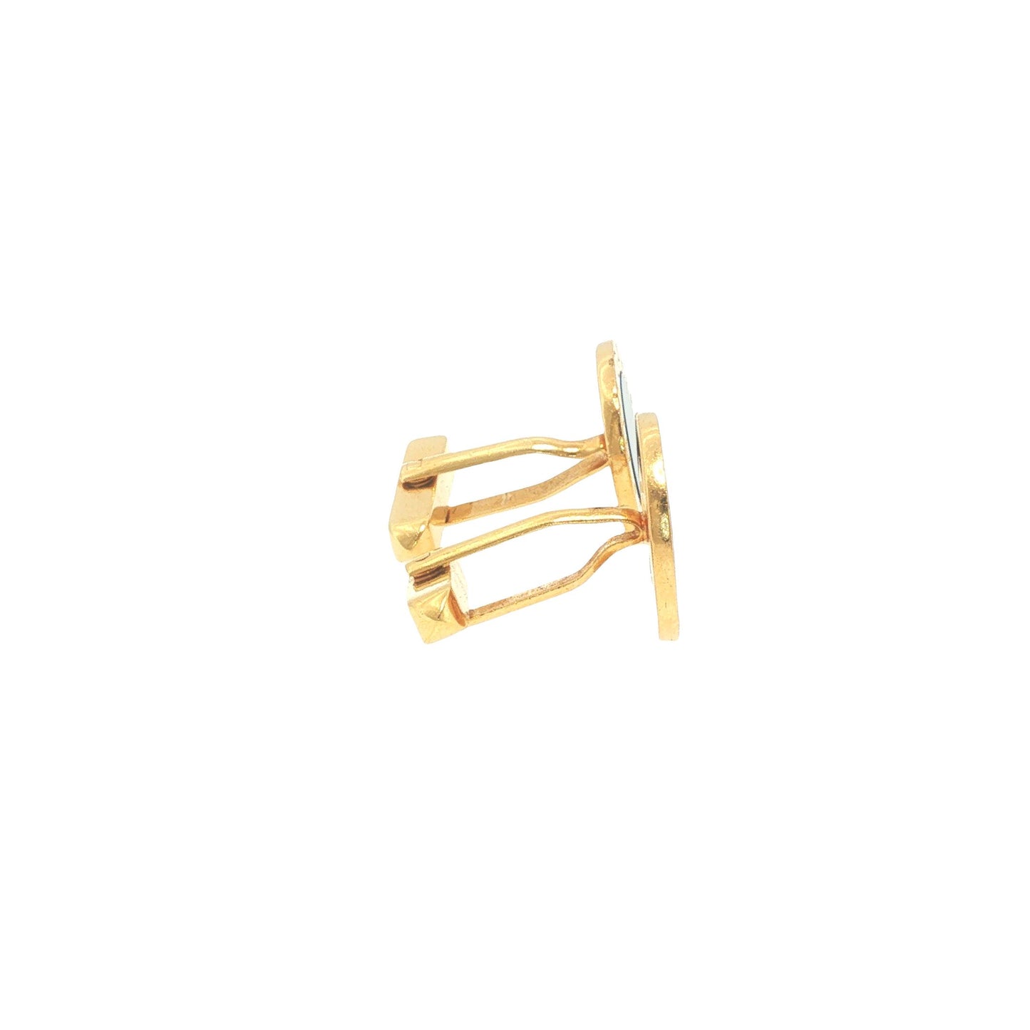 Bulgari 18K Gold & Black Onyx Circular Cufflinks
