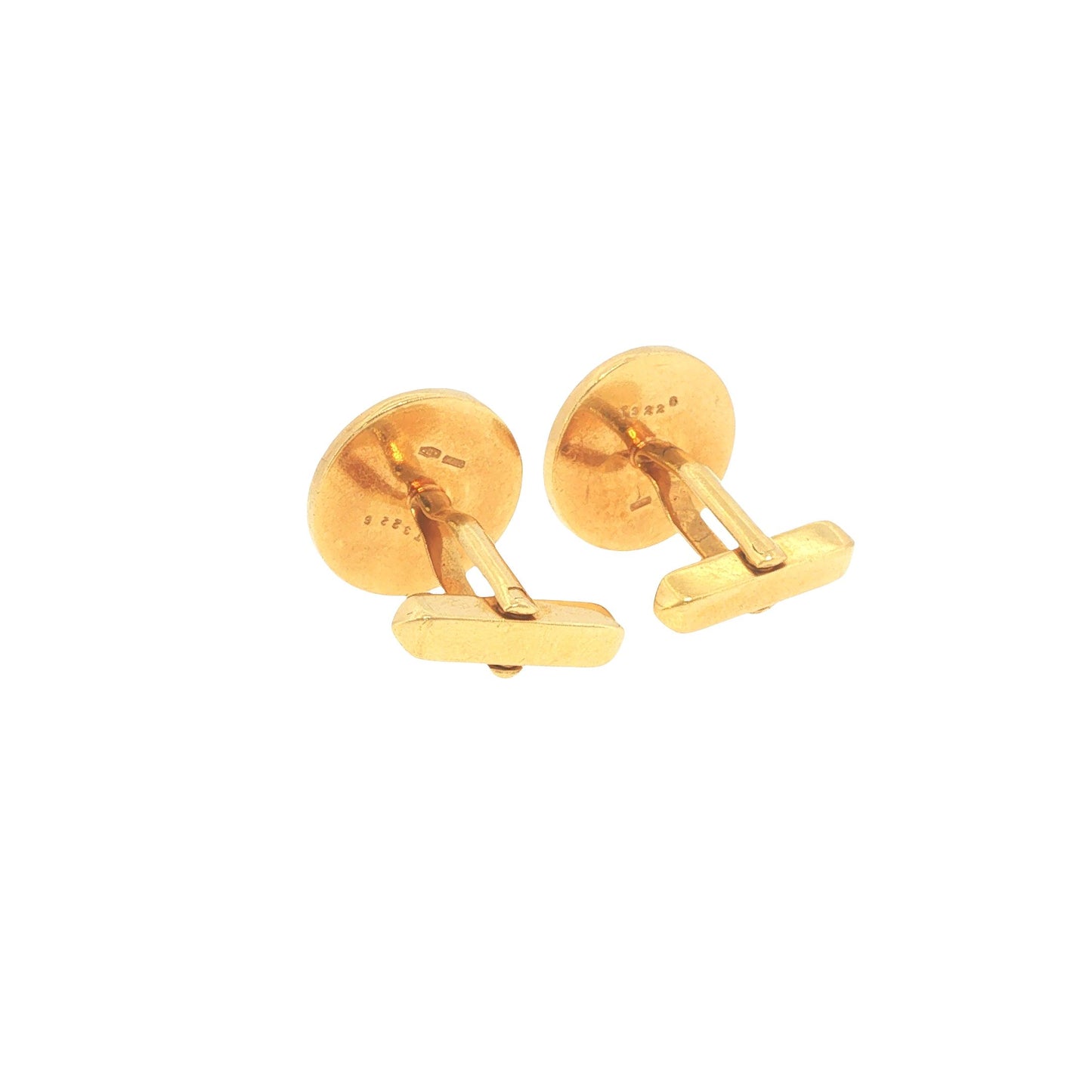 Bulgari 18K Gold & Black Onyx Circular Cufflinks