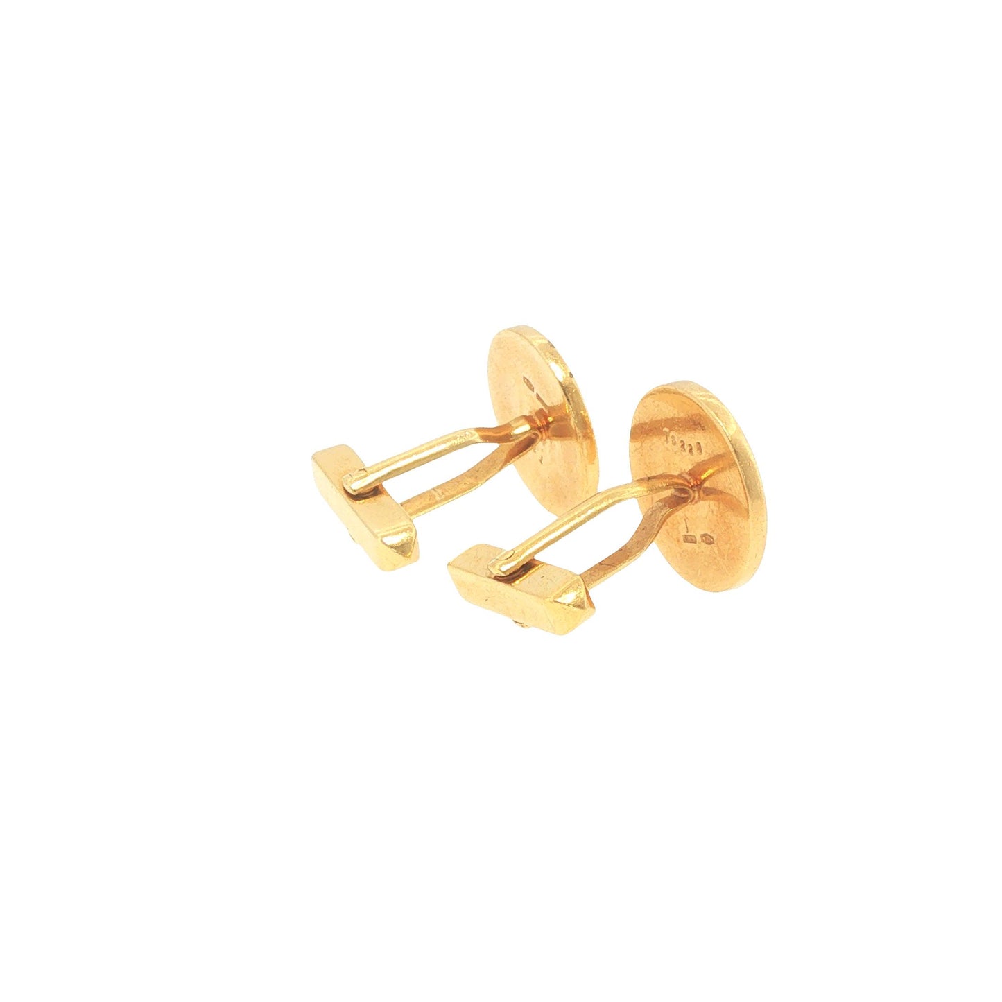 Bulgari 18K Gold & Black Onyx Circular Cufflinks