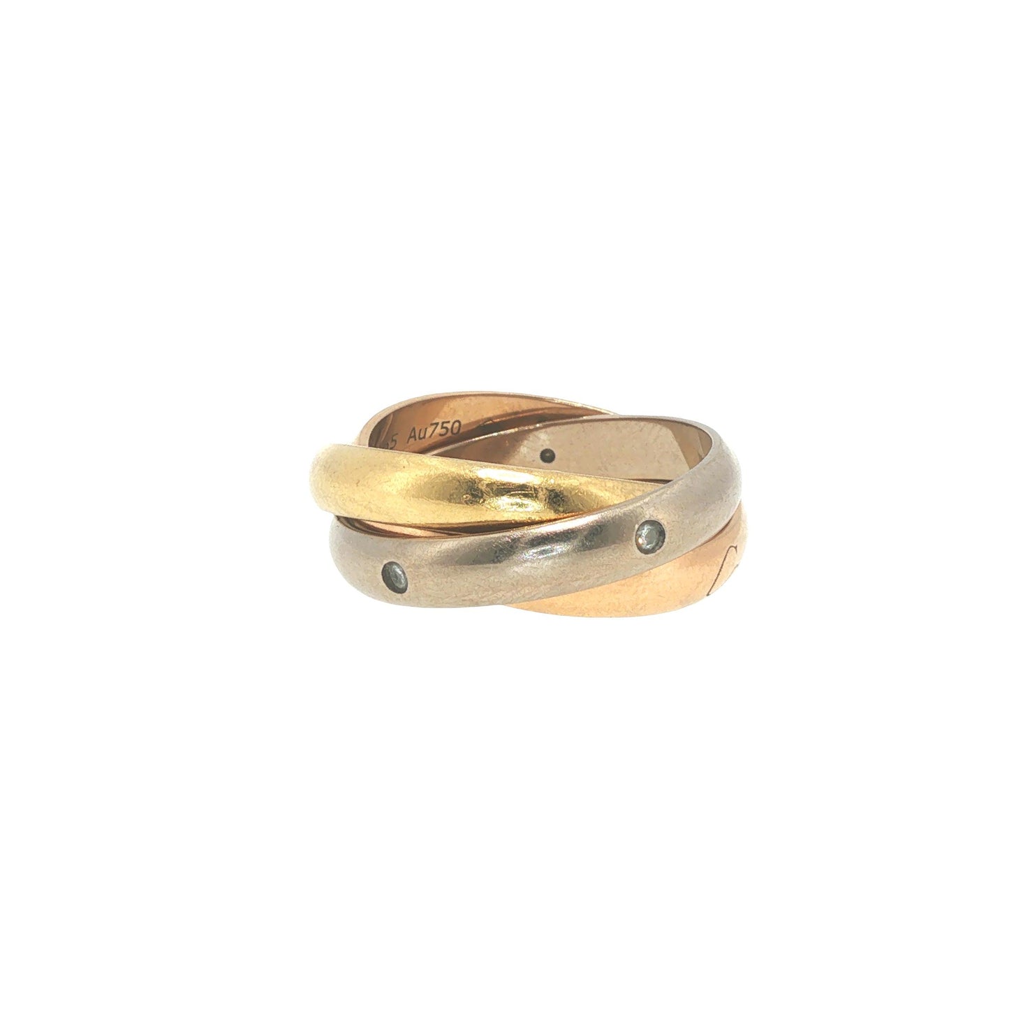 Cartier 18K Gold Trinity 5-Diamond Ring