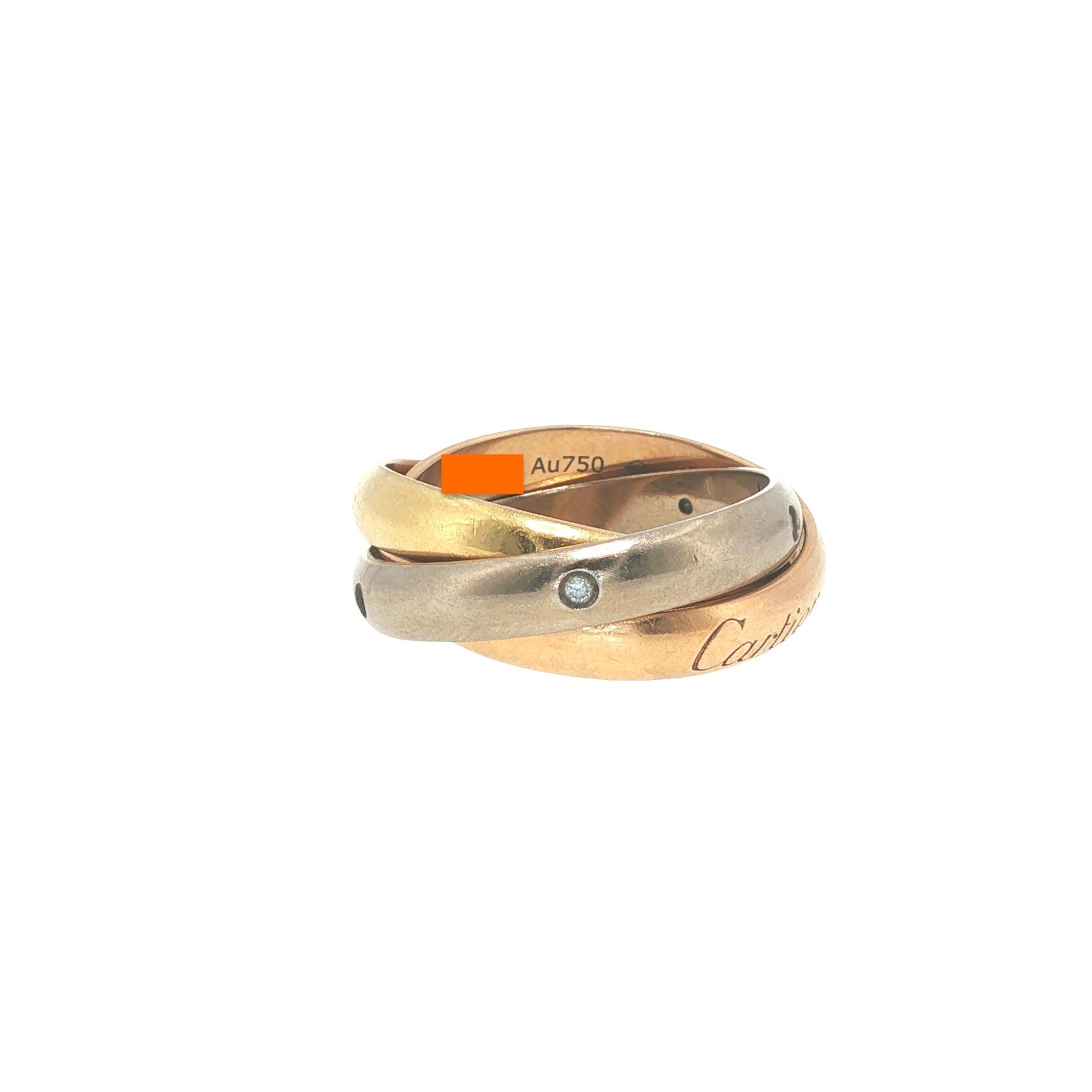 Cartier 18K Gold Trinity 5-Diamond Ring