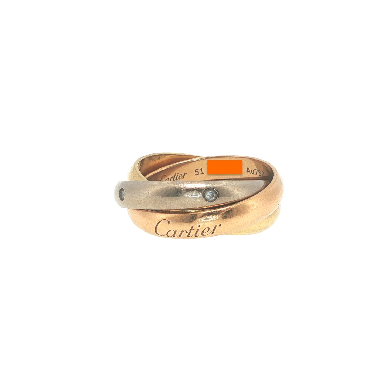 Cartier 18K Gold Trinity 5-Diamond Ring