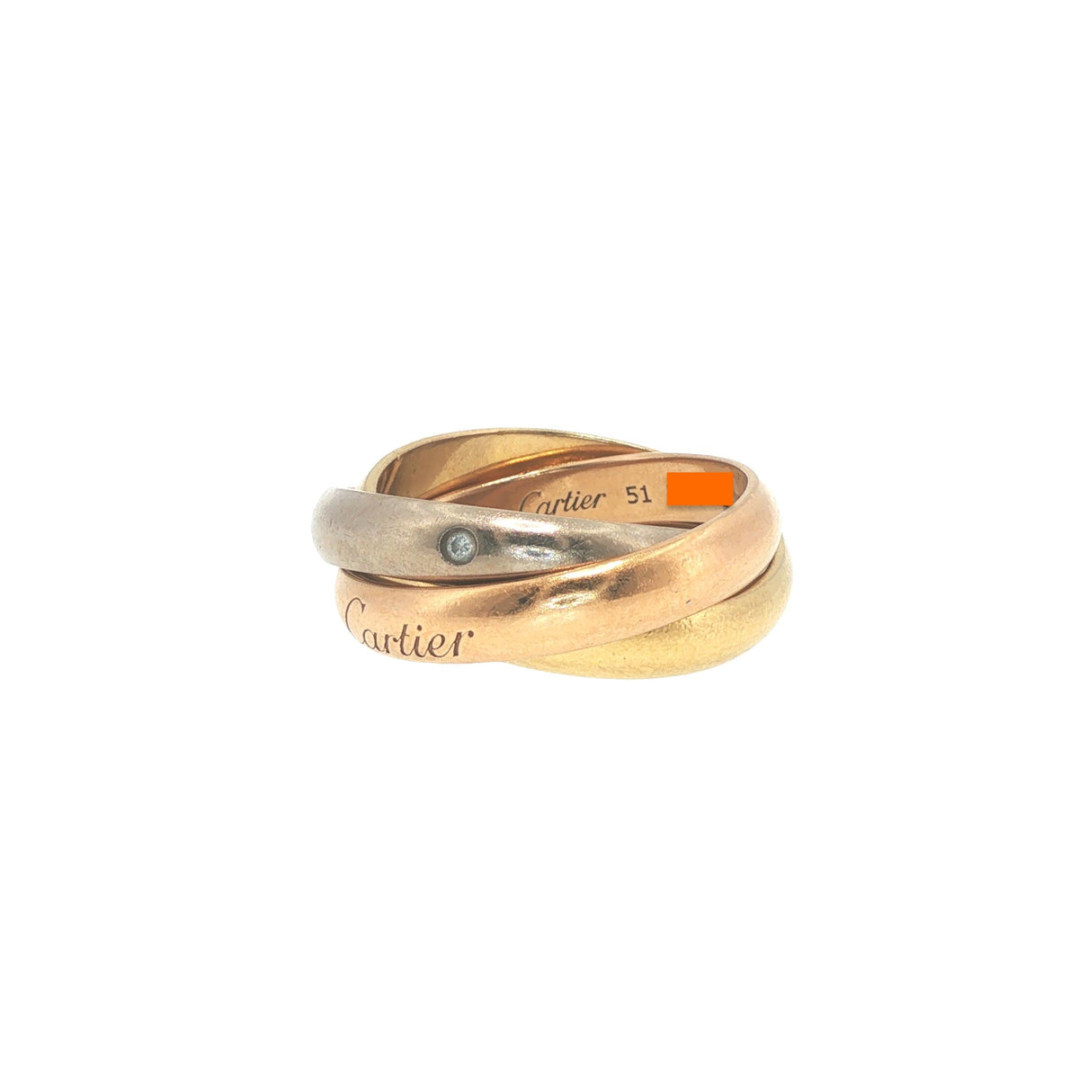 Cartier 18K Gold Trinity 5-Diamond Ring