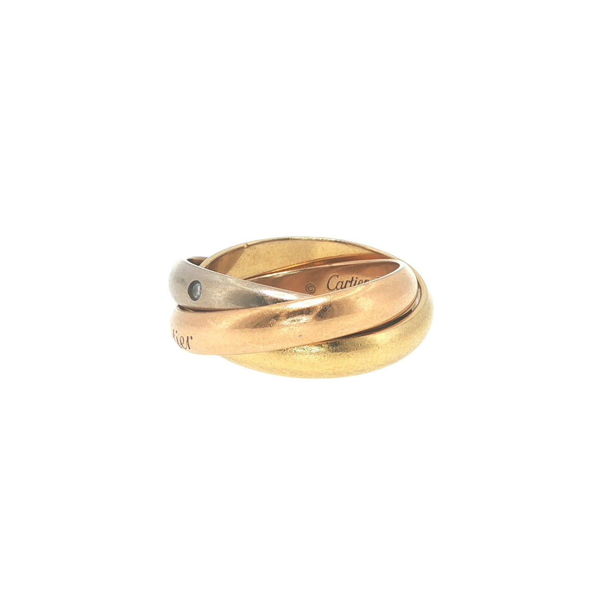 Cartier 18K Gold Trinity 5-Diamond Ring