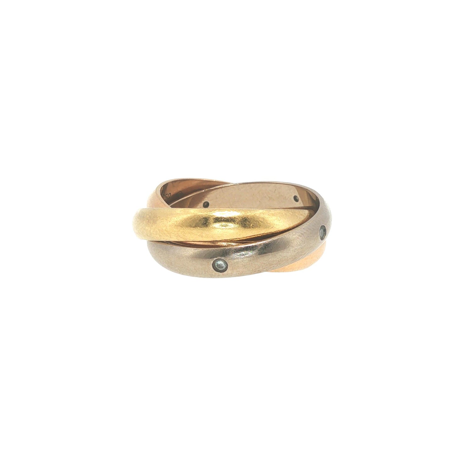 Cartier 18K Gold Trinity 5-Diamond Ring