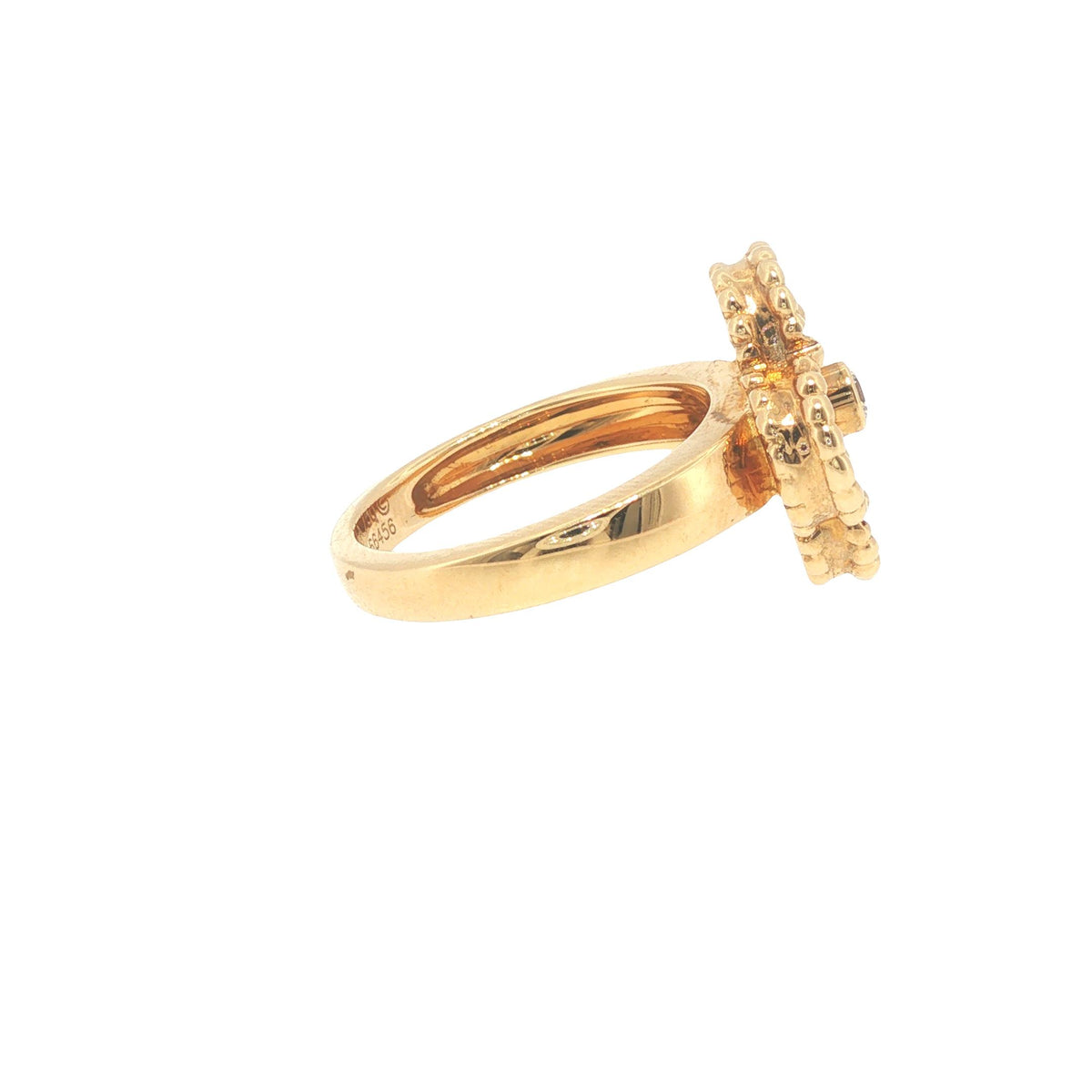 VCA 18K Gold  Alhambra Pearl Diamond Ring