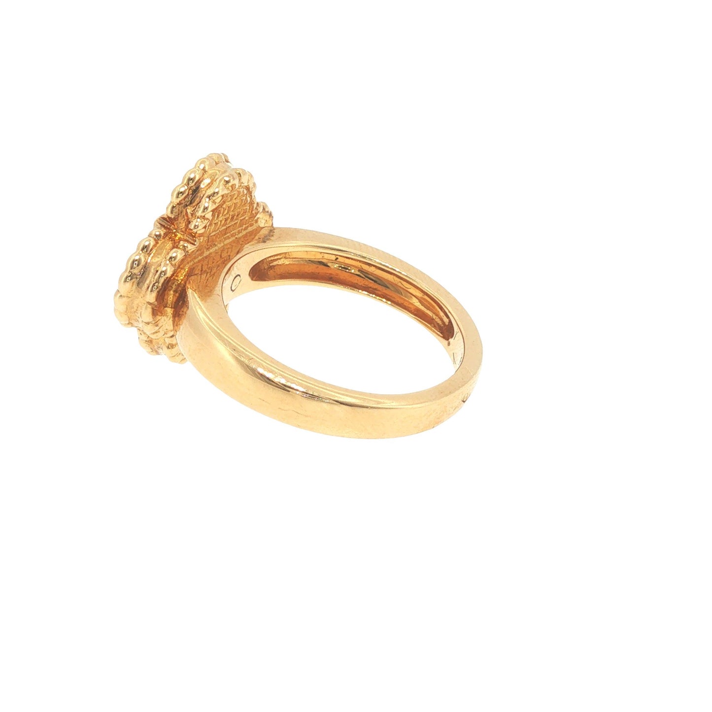 VCA 18K Gold  Alhambra Pearl Diamond Ring
