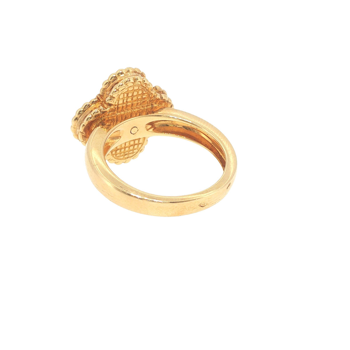 VCA 18K Gold  Alhambra Pearl Diamond Ring