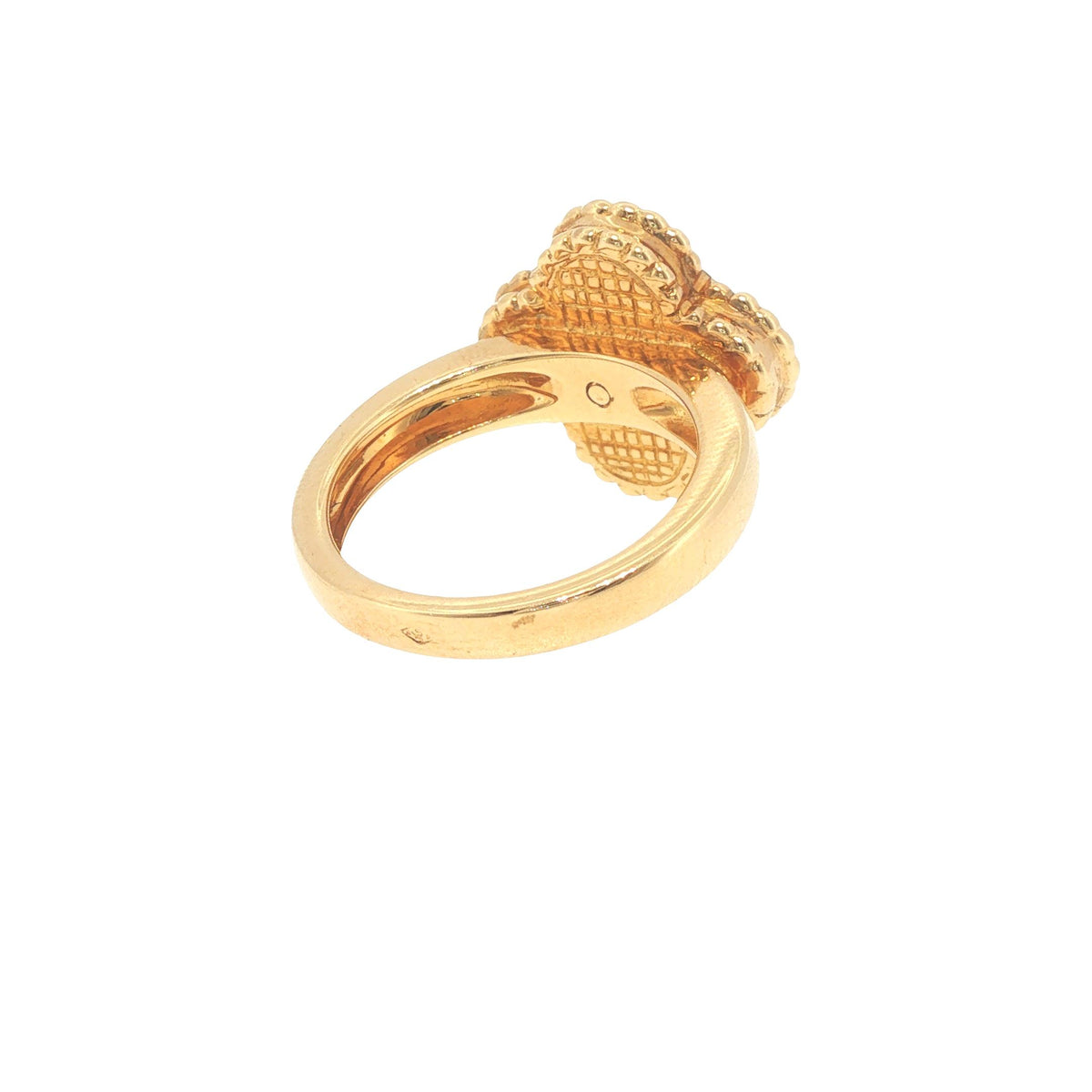 VCA 18K Gold  Alhambra Pearl Diamond Ring