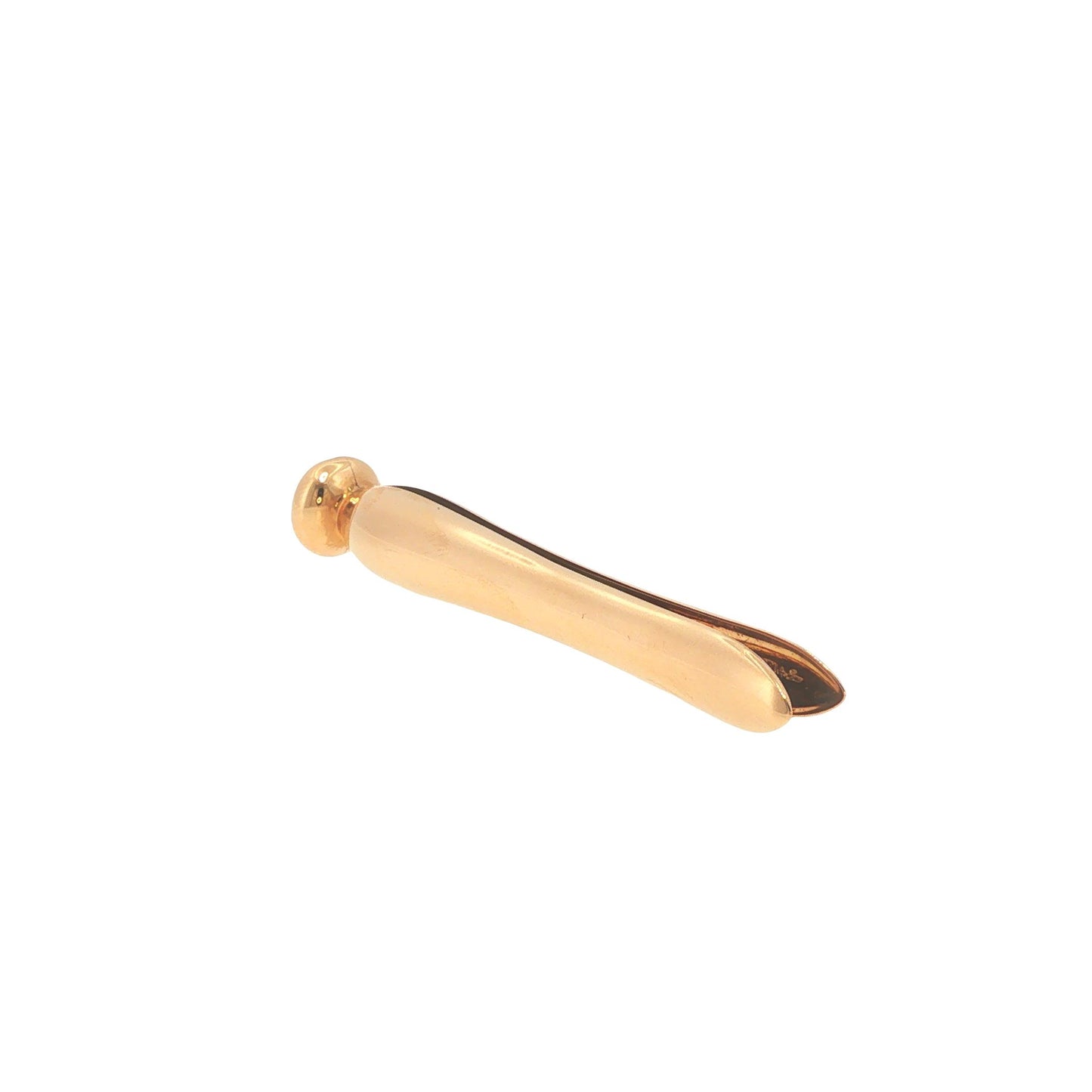1940s Cartier Retro 14K Gold Clothespin-Form Dress Clip