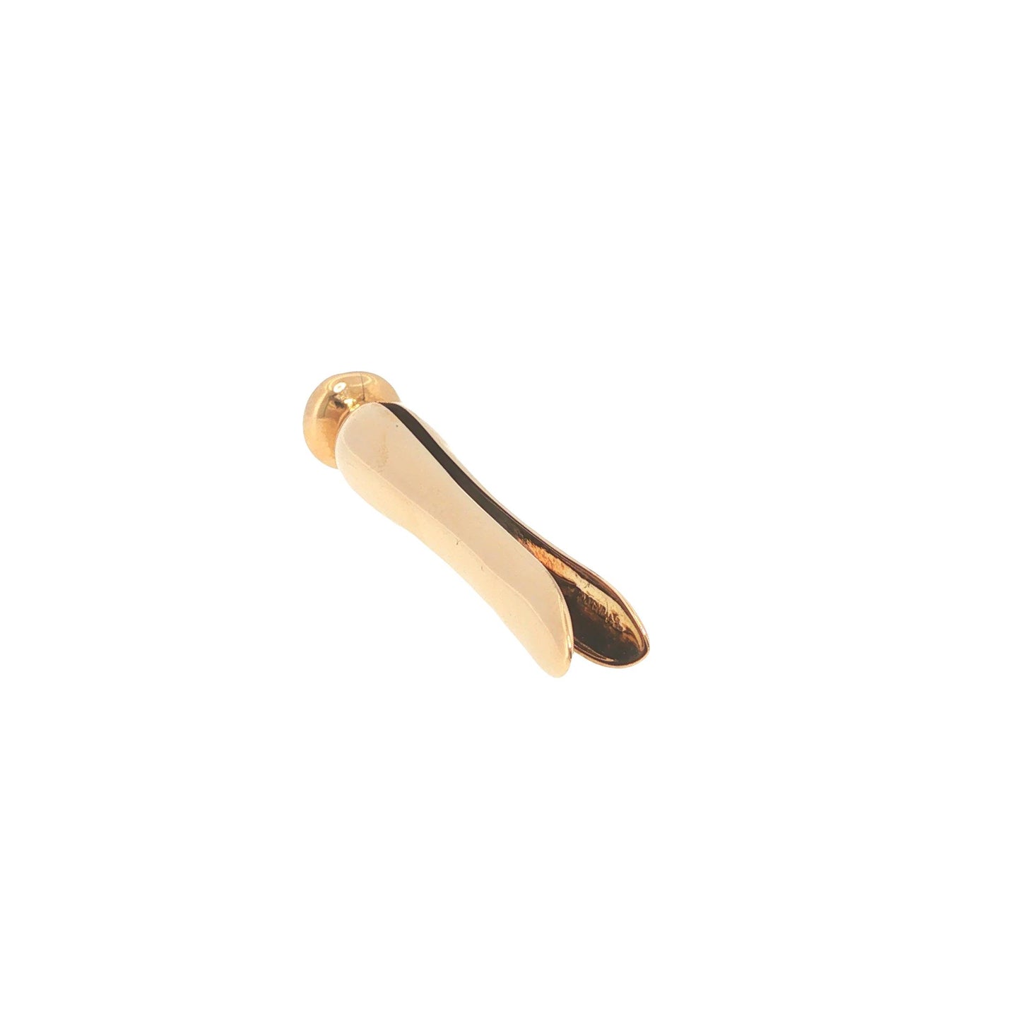 1940s Cartier Retro 14K Gold Clothespin-Form Dress Clip
