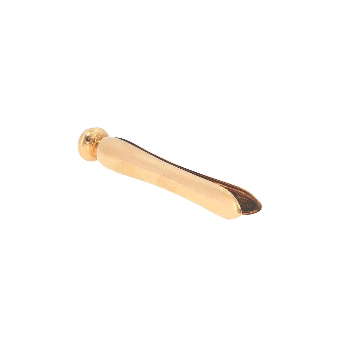 1940s Cartier Retro 14K Gold Clothespin-Form Dress Clip