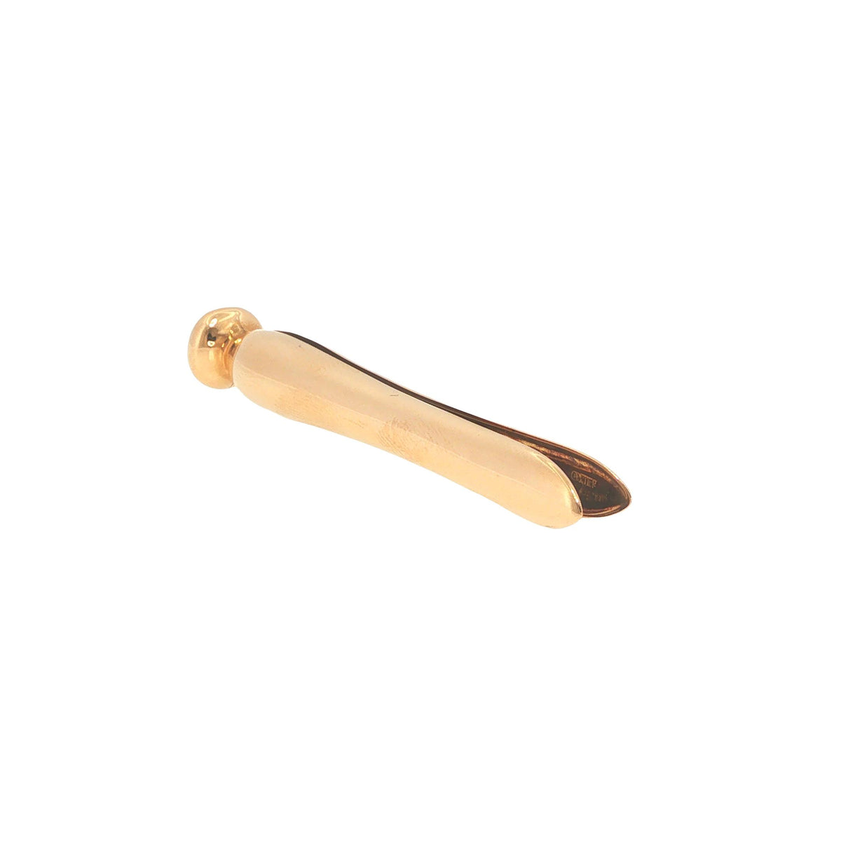 1940s Cartier Retro 14K Gold Clothespin-Form Dress Clip