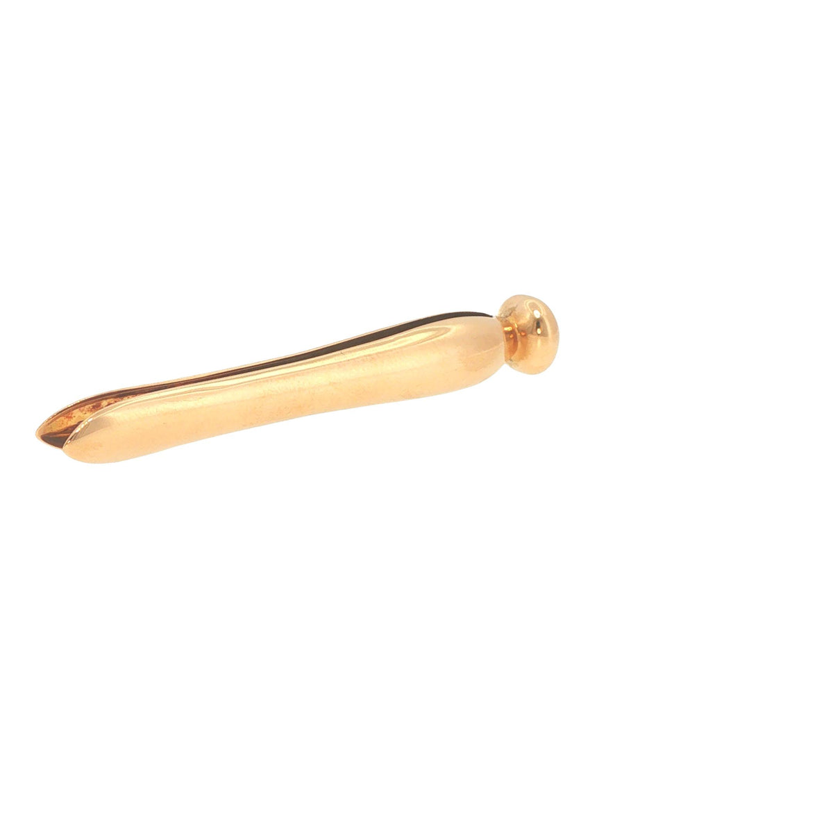 1940s Cartier Retro 14K Gold Clothespin-Form Dress Clip