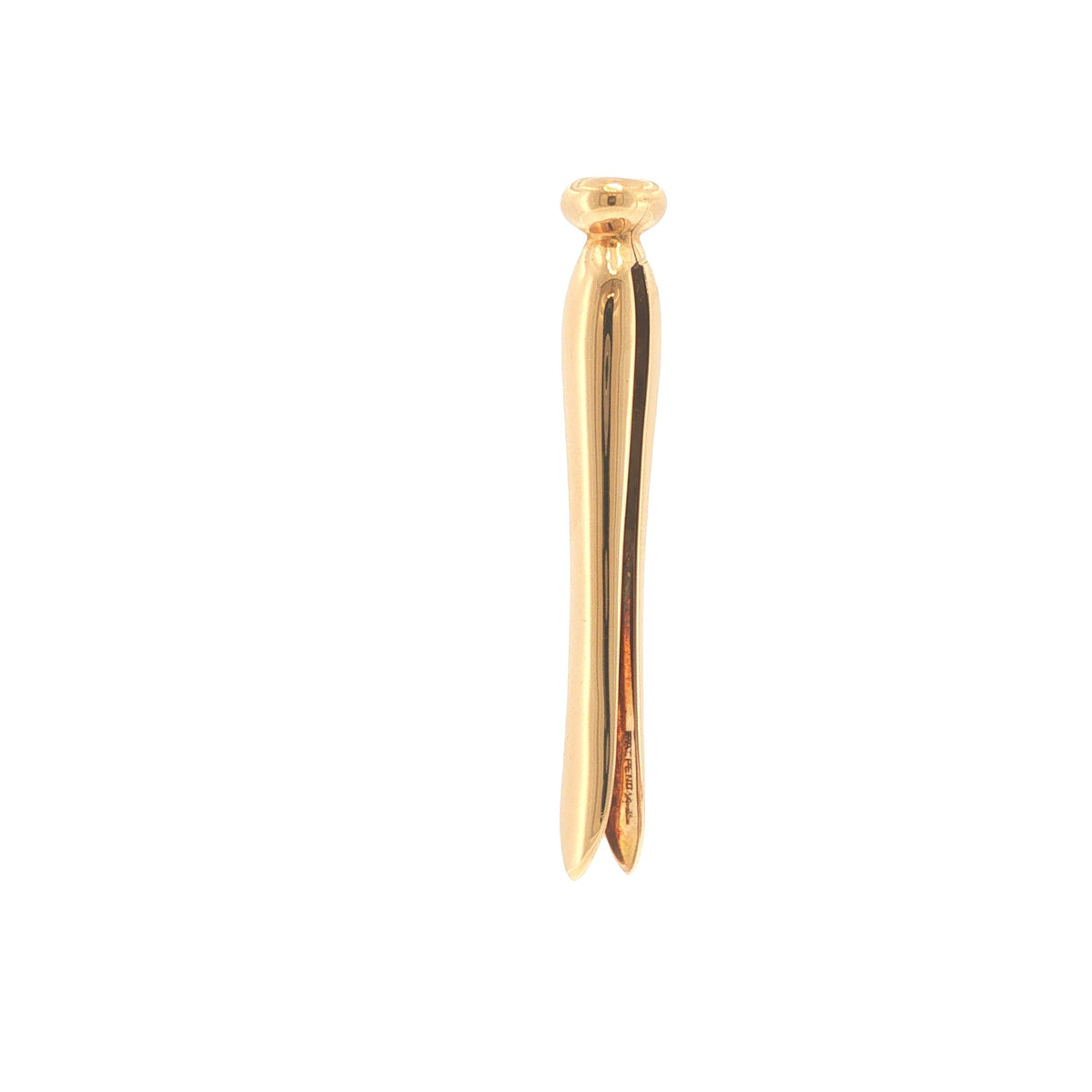 1940s Cartier Retro 14K Gold Clothespin-Form Dress Clip