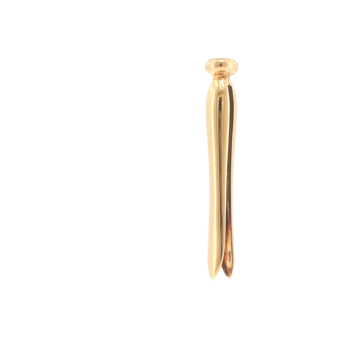 1940s Cartier Retro 14K Gold Clothespin-Form Dress Clip