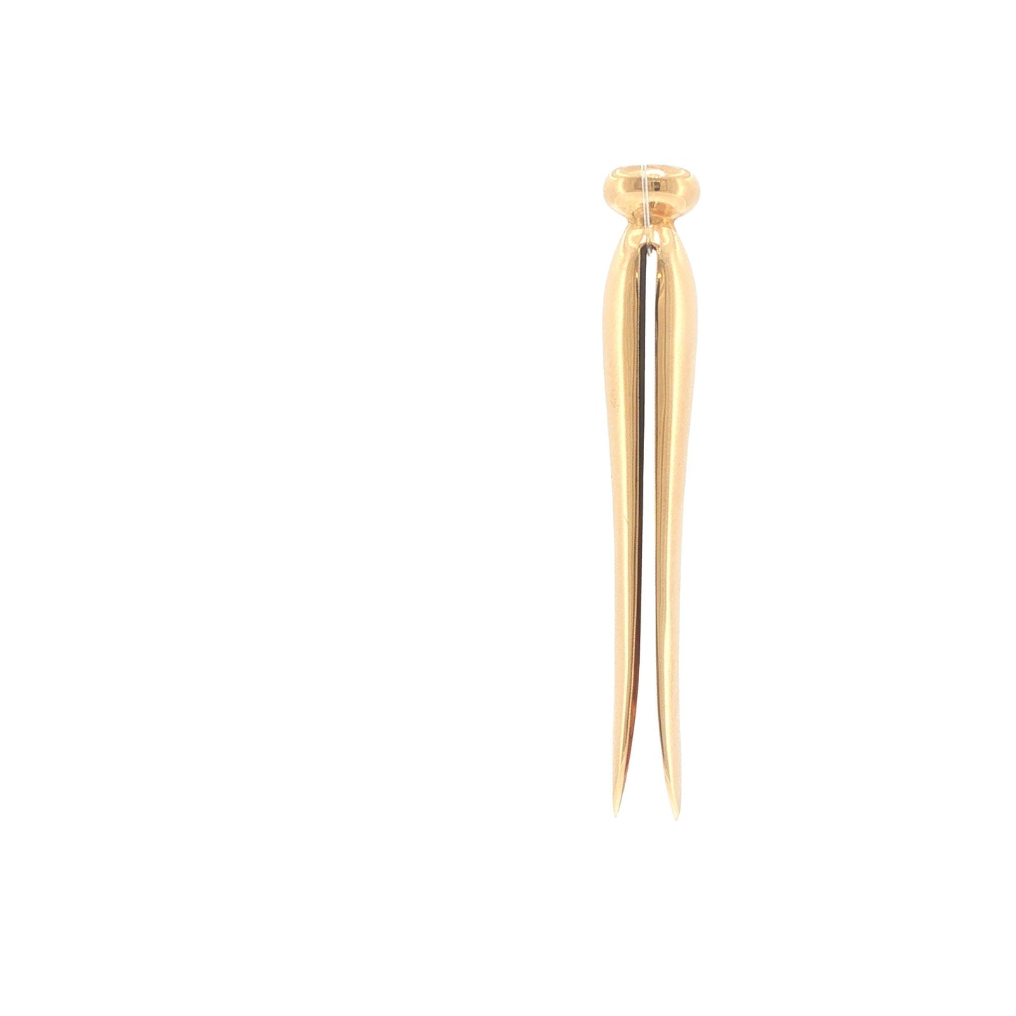 1940s Cartier Retro 14K Gold Clothespin-Form Dress Clip