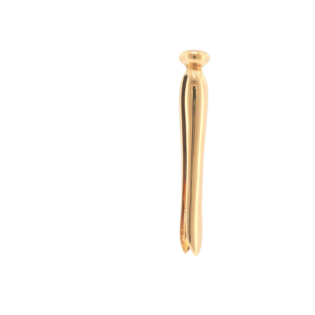 1940s Cartier Retro 14K Gold Clothespin-Form Dress Clip
