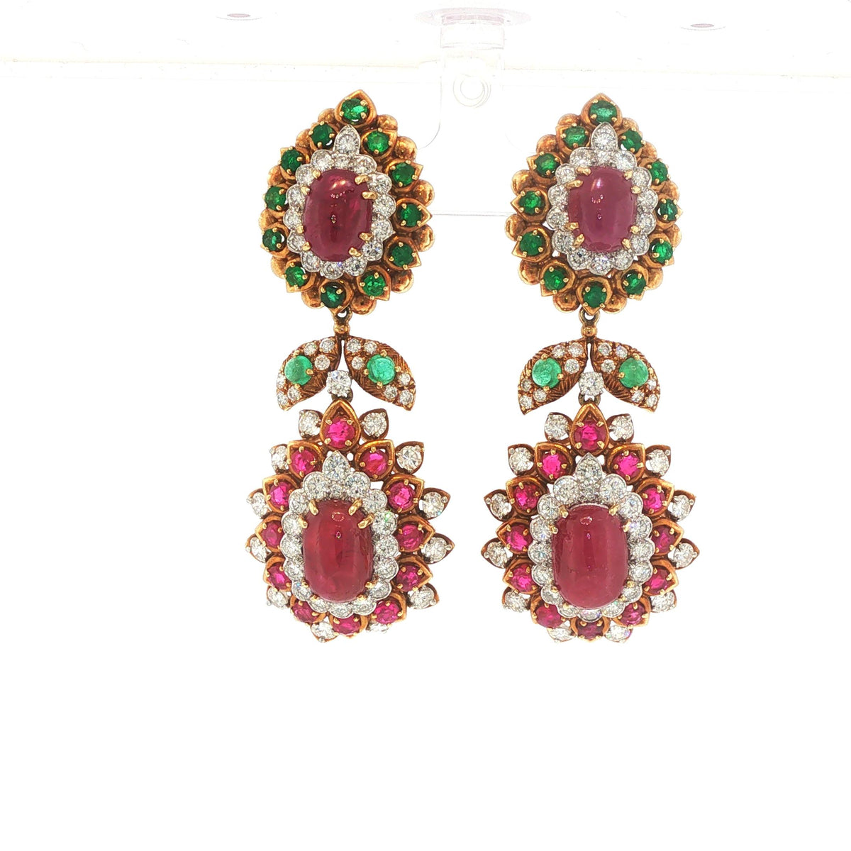 IMPORTANT PAIR OF DAVID WEBB GEM SET DAY AND NIGHT EARRINGS
