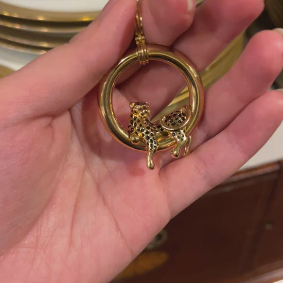 Charles Garnier Panther 18K Gold Leopard Pendant